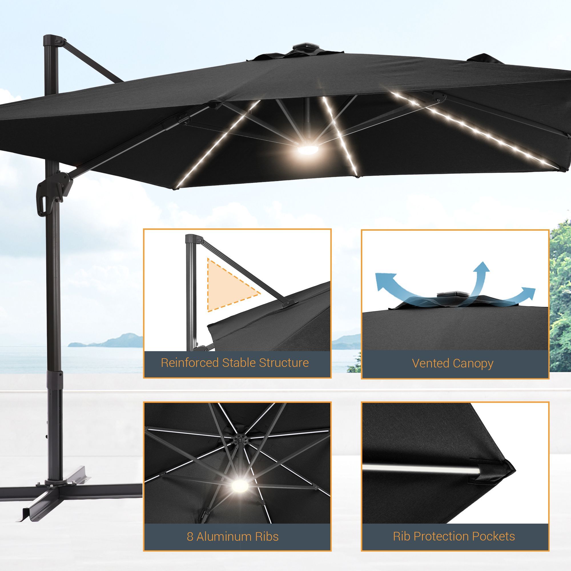 Sonkuki SD-NB2735-LEDBK Umbrellas-2 - View #2
