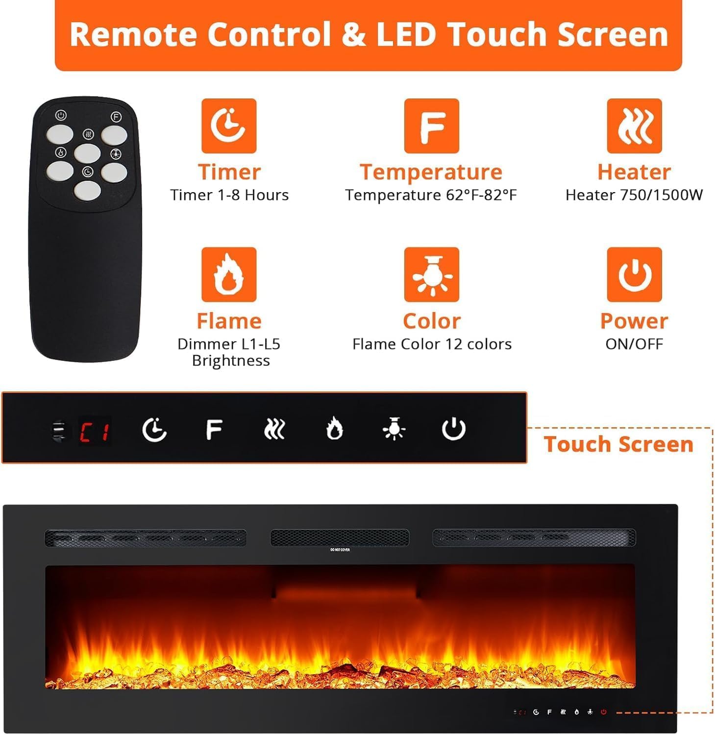 Qeetex DBL-PHK-34FTHTFU Electric-Fireplaces - View #5