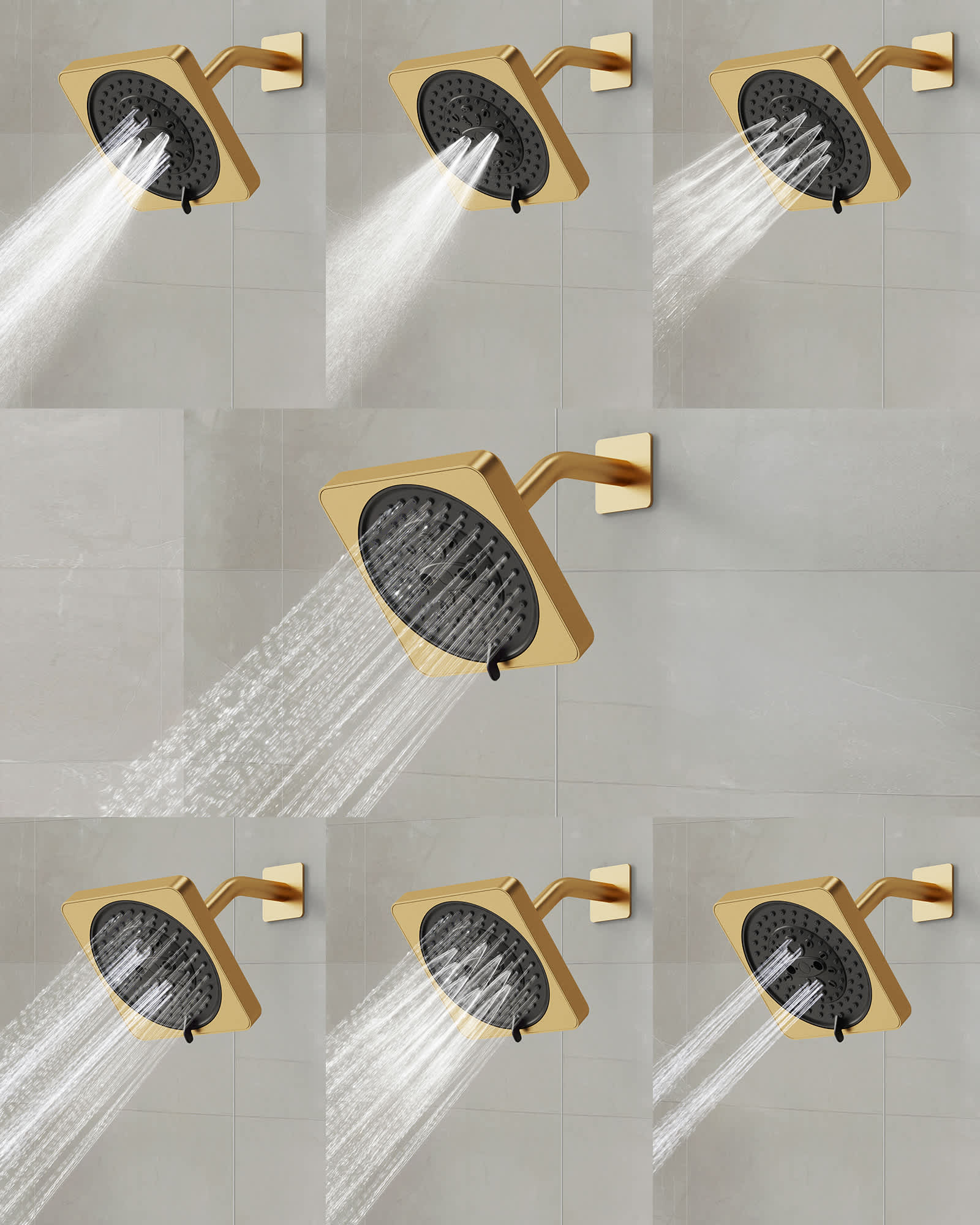 EVERSTEIN SFS-1130-GD Showerhead-Bar-Panels - View #4