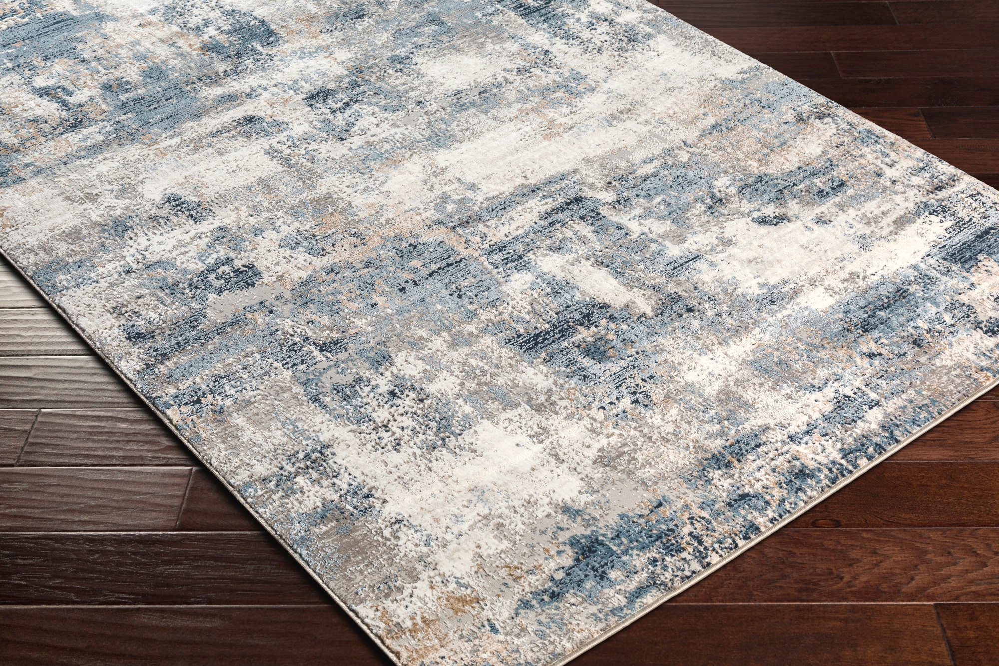 Easy-Care Reversible Gray Synthetic 7'10" x 10' Rug