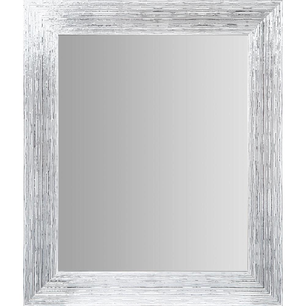 Pinnacle 21.38-in W x 25.5-in H White Framed Wall Mirror