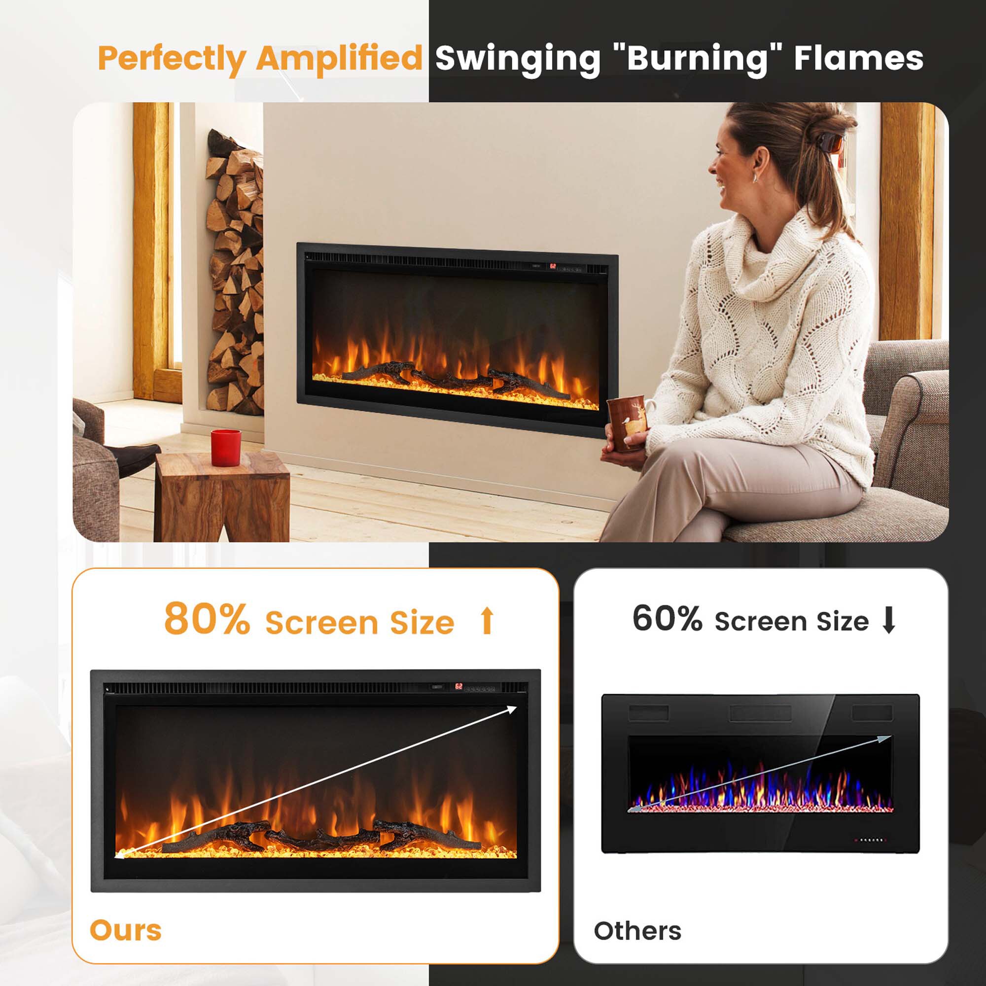 Goplus FP10530US-36 Electric-Fireplaces - View #8