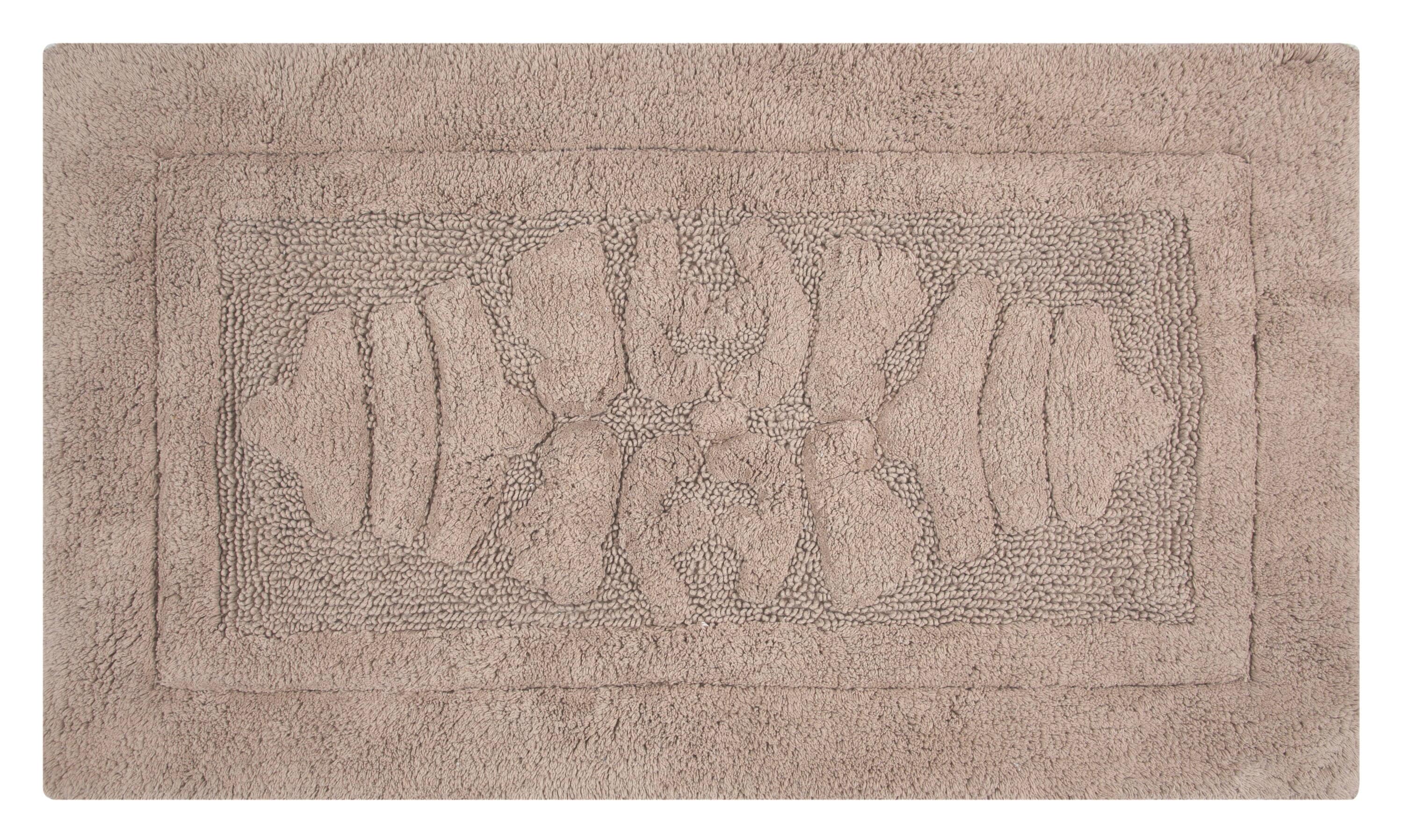  KB2440-CIP-STO Cipher 24-Inches x 40-Inches Stone Cotton Bath rug