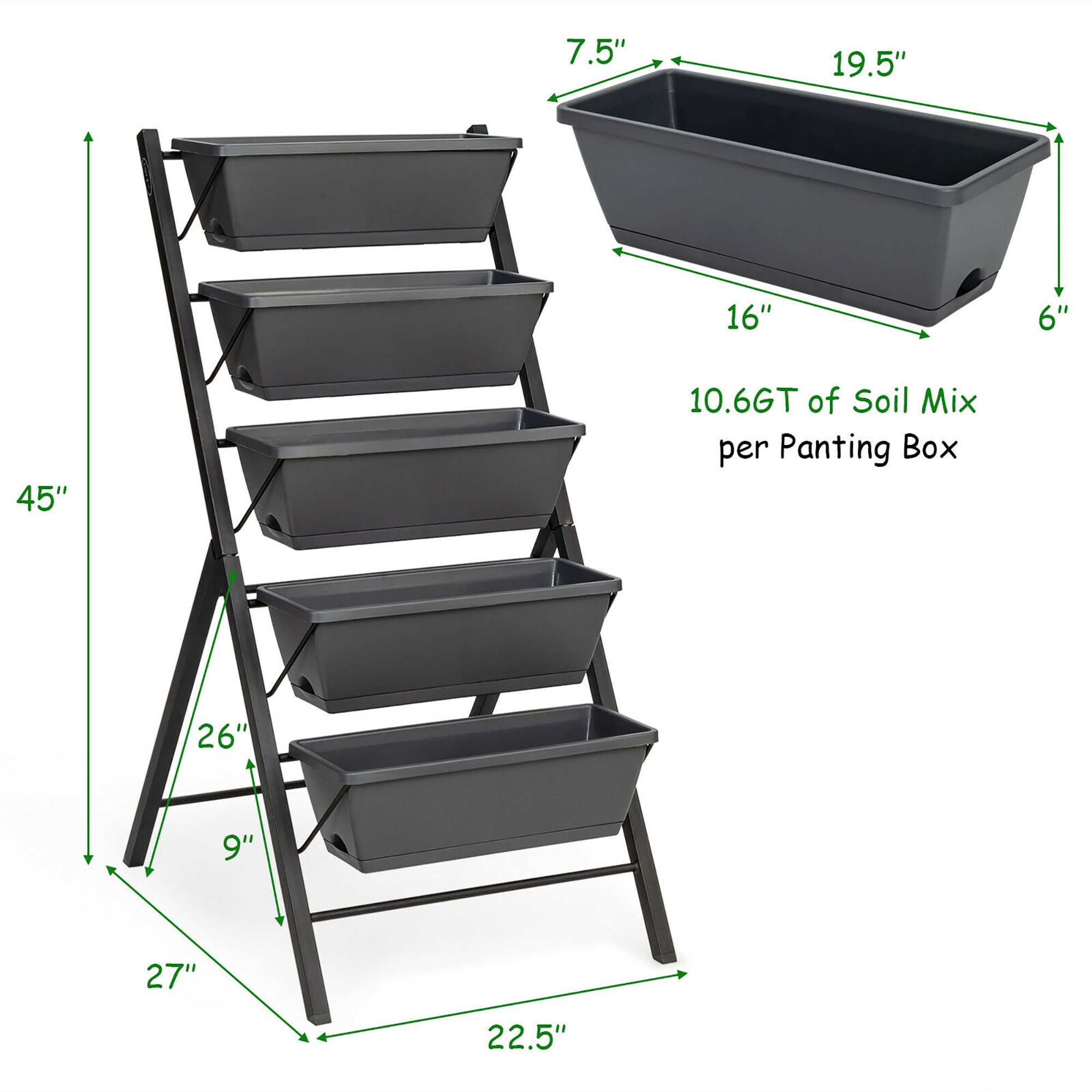 Costway LWS00597 Raised-Planter-Boxes - View #2
