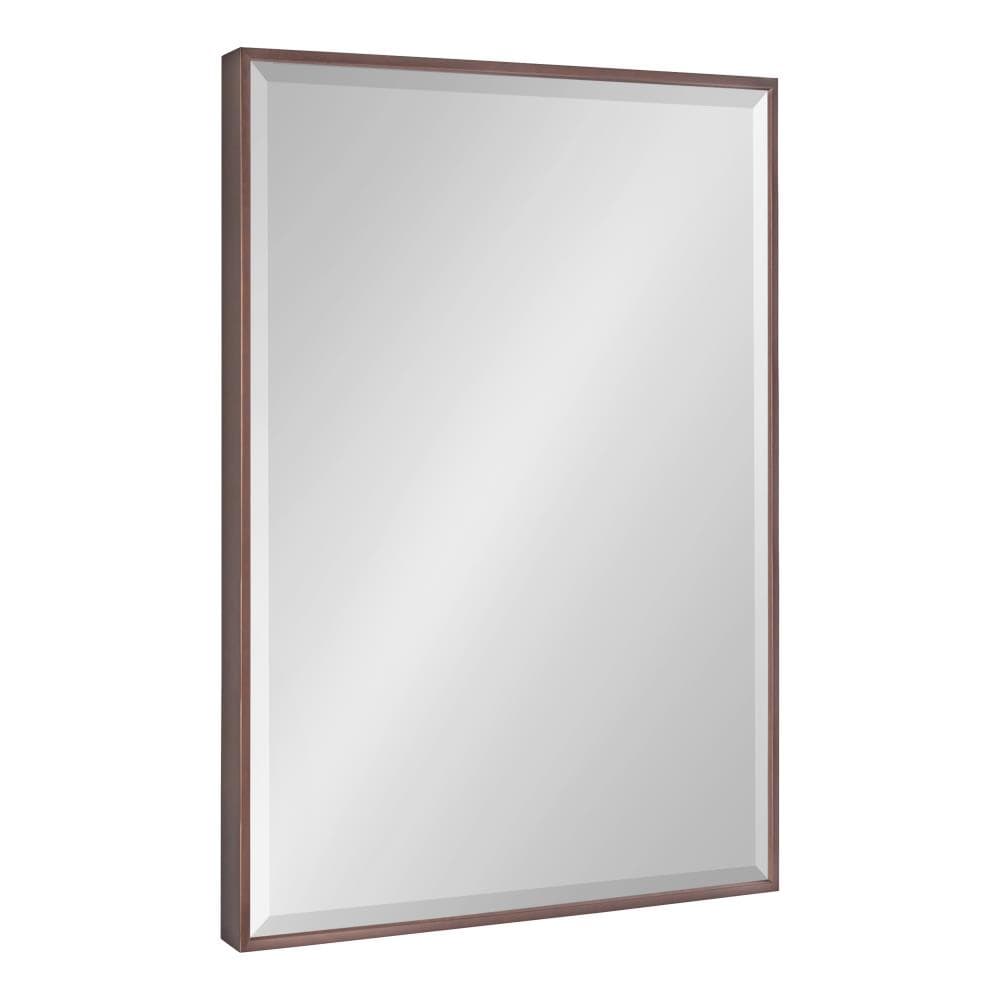 Kate and Laurel 218331 Rhodes 18.75-in W x 24.75-in H Rectangle Bronze Framed Wall Mirror