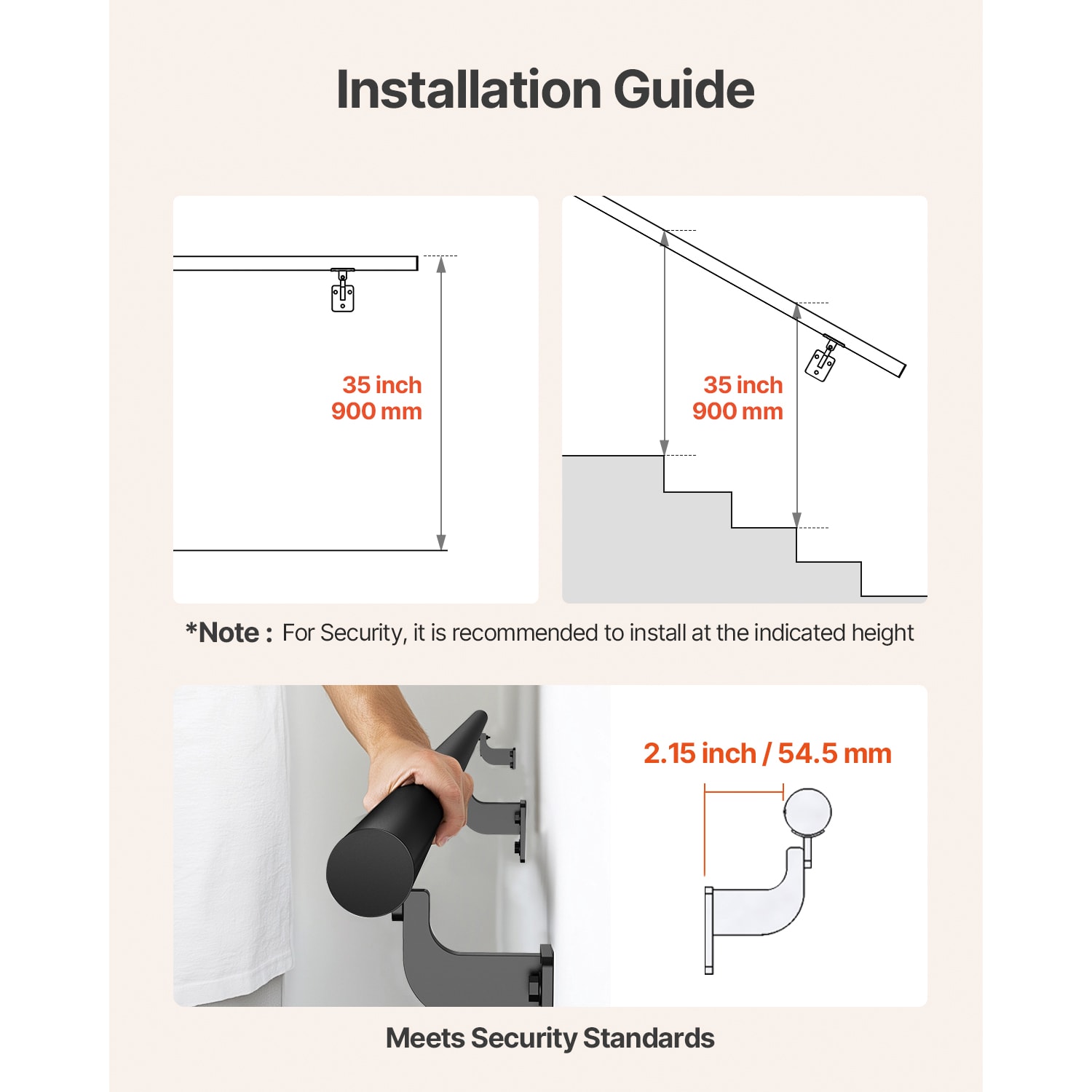 VEVOR SCBGSLZYGFS607283V0 Interior-Stairpart-Railing - View #5