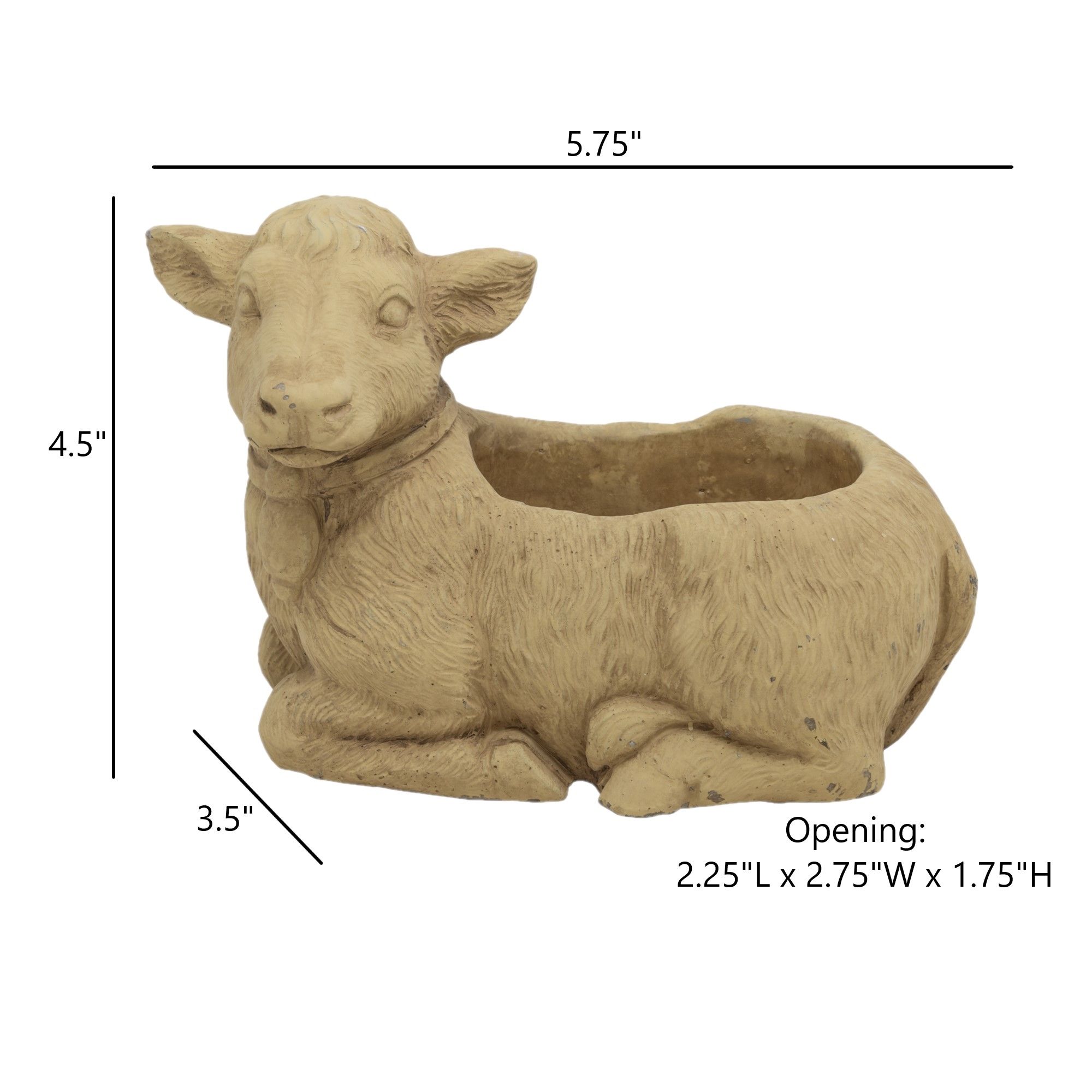Classic Home And Garden Cement Buddies Fioriera A Cane Che Dorme: Vaso In Cemento Per Piante Grasse, Interno/Esterno, 17.8 Cm (Marrone Ruggine)