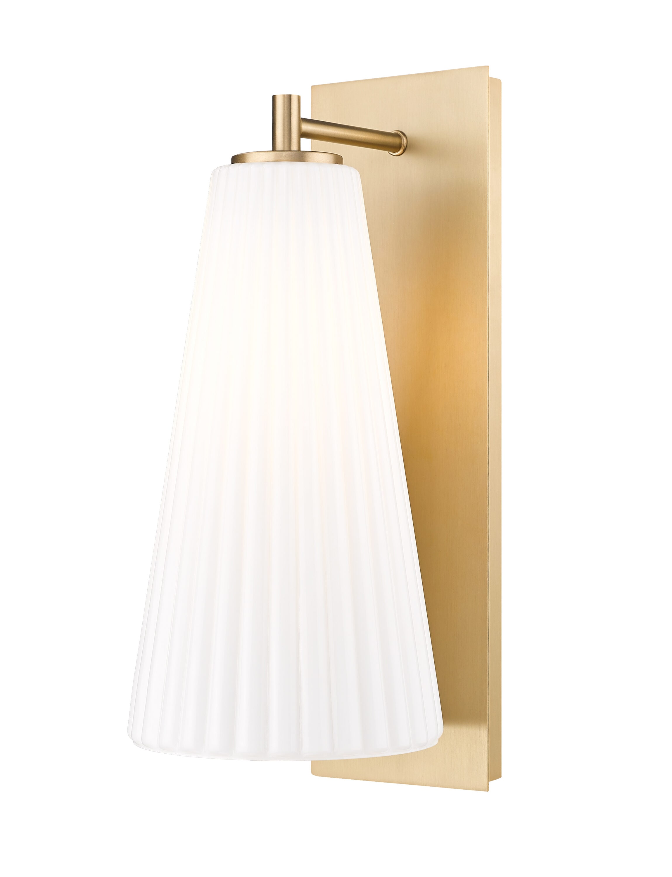 Z-Lite 3043-1SL-MGLD Farrell 7.25-in W 1 -Light Gold Transitional Wall Sconce