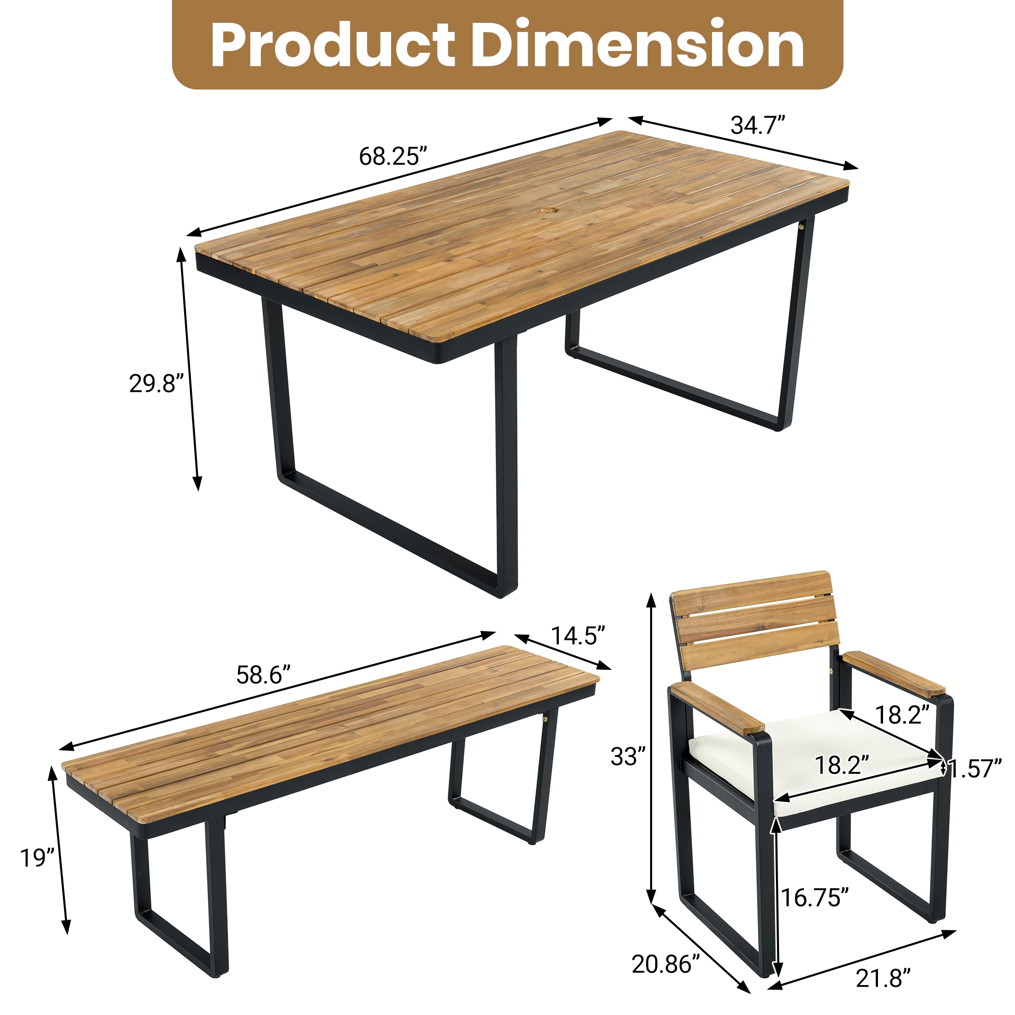 Poinic YUR-PS001BE Patio-Dining-Sets - View #3
