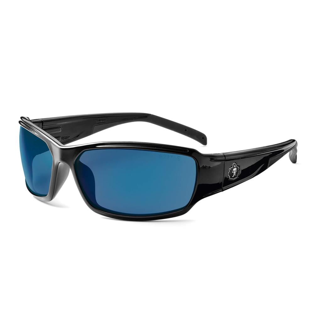 Skullerz Ergodyne Thor Safety Glasses/Sunglasses, Black Frame, Blue Mirror  Lens, Anti-Fog, Impact Resistant, UV Protection in the Eye Protection  department at