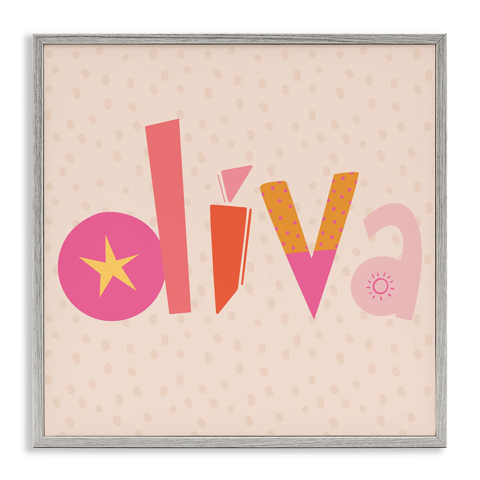 Stupell Industries BT-505-GFF-17X17 Diva Patterned Whimsical Text Framed Giclee design by Sazerelli Designs