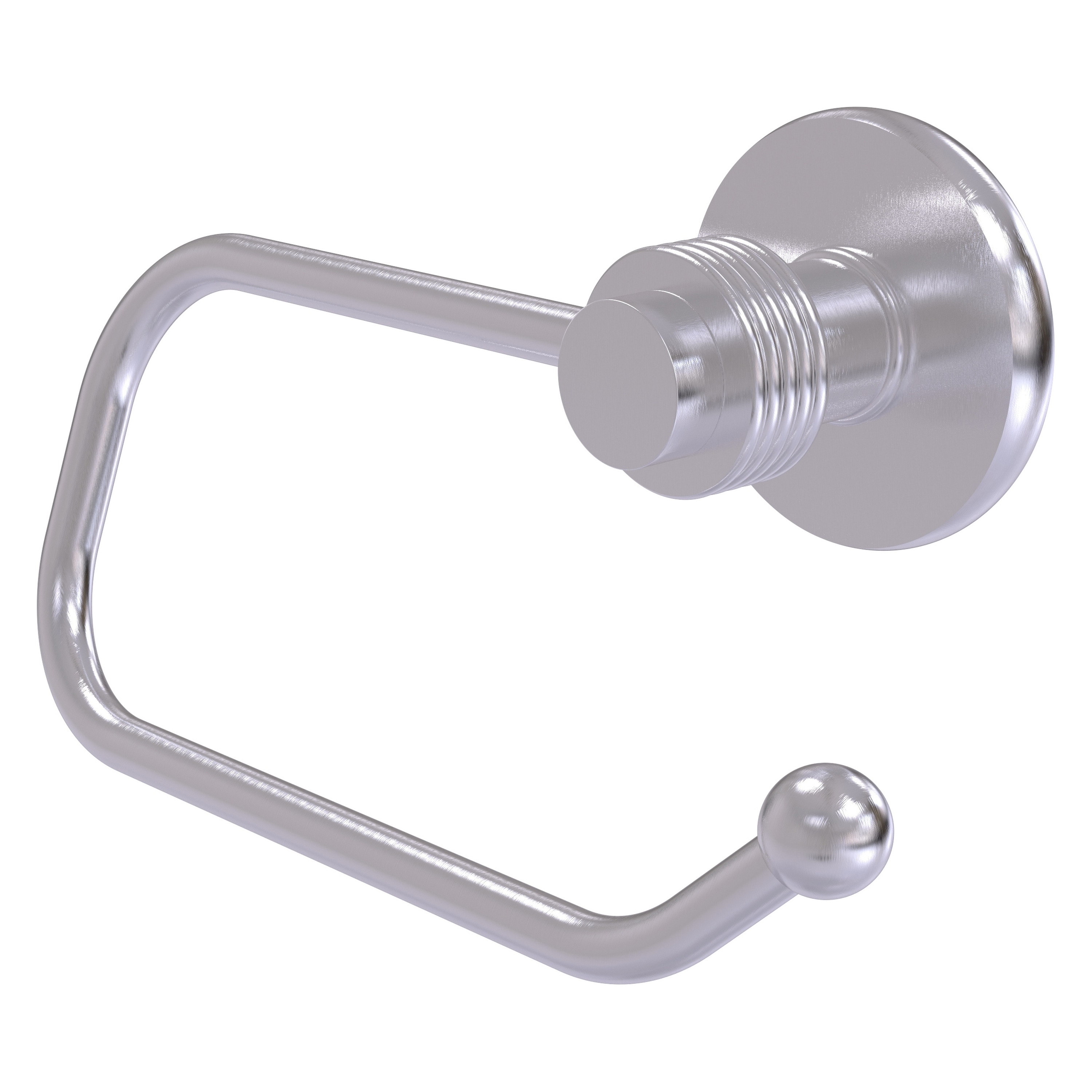 Allied Brass 924EG-SCH Mercury Satin Chrome Wall mount Single post Toilet Paper Holder 1 -Rolls with Storage