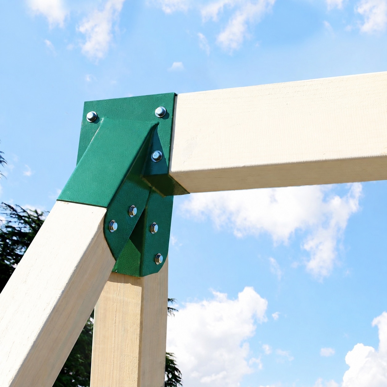 Etokfoks  Heavy Duty Steel A Frame Swing Set Bracket 1 pc Powder Coated with Hardware Indoor Outdoor Playground