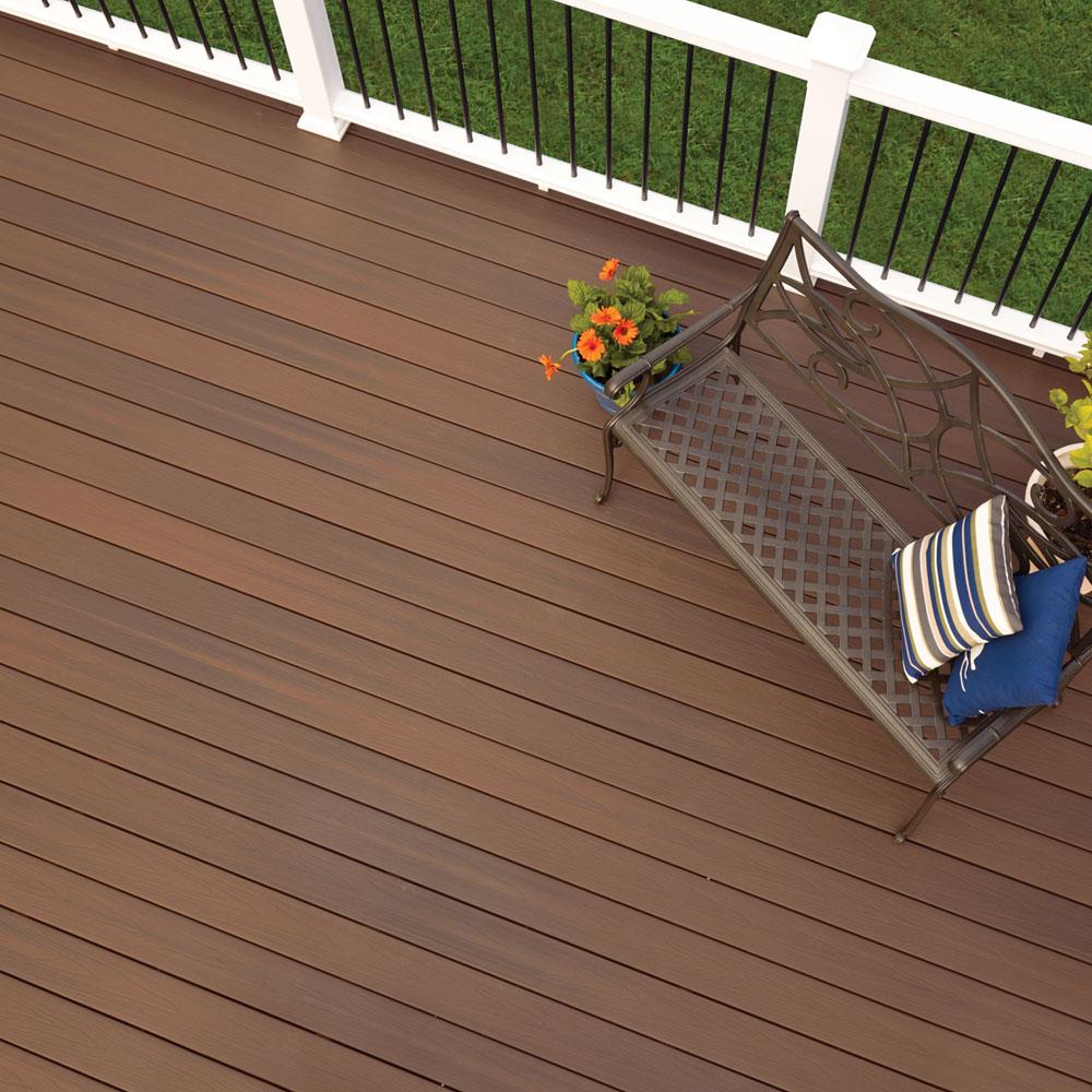 Fiberon Protect Advantage 1-in X 5-in X 12-ft Chestnut Composite Deck ...