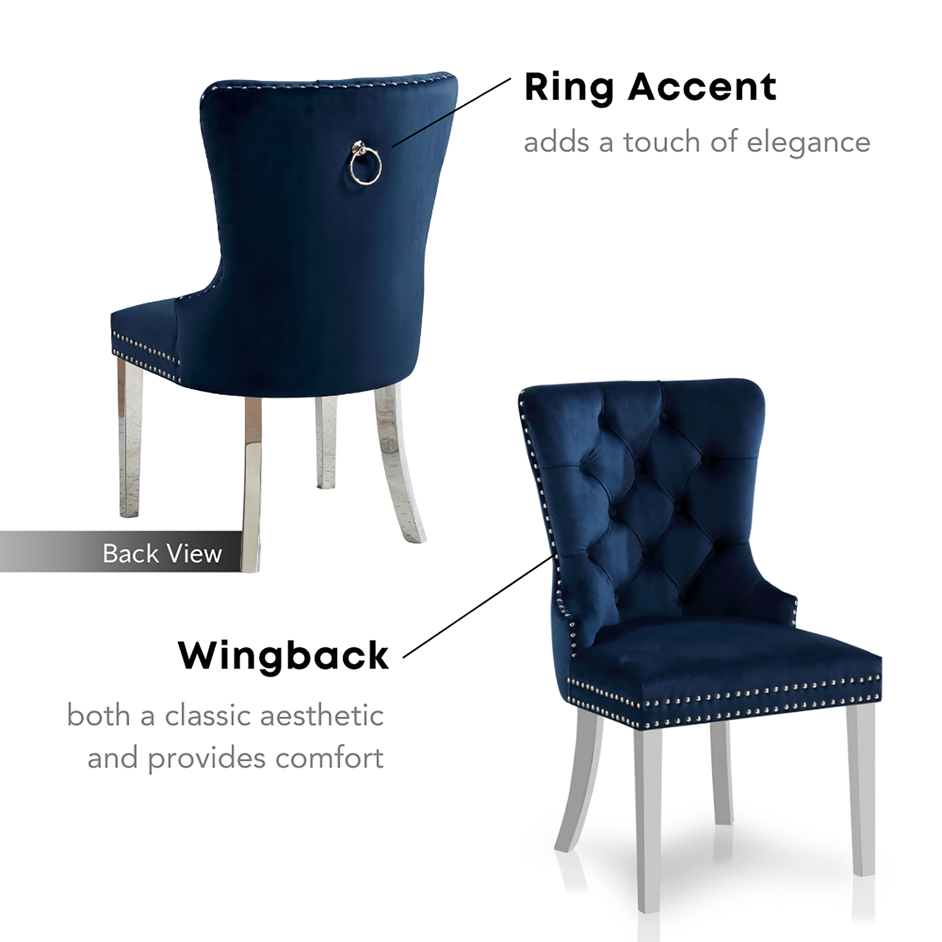 Furniture of America IDF-AC261NV Dining-Chairs - View #5