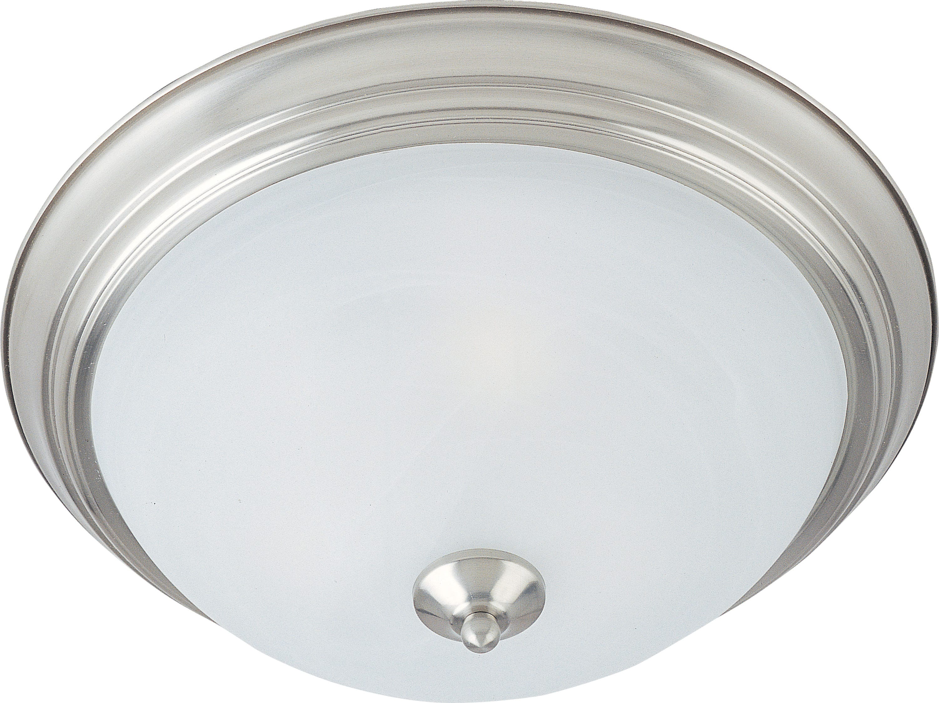 Maxim Lighting 5842MRSN Essentials 3 -Light 15.5000-in Satin Nickel Flush Mount Light
