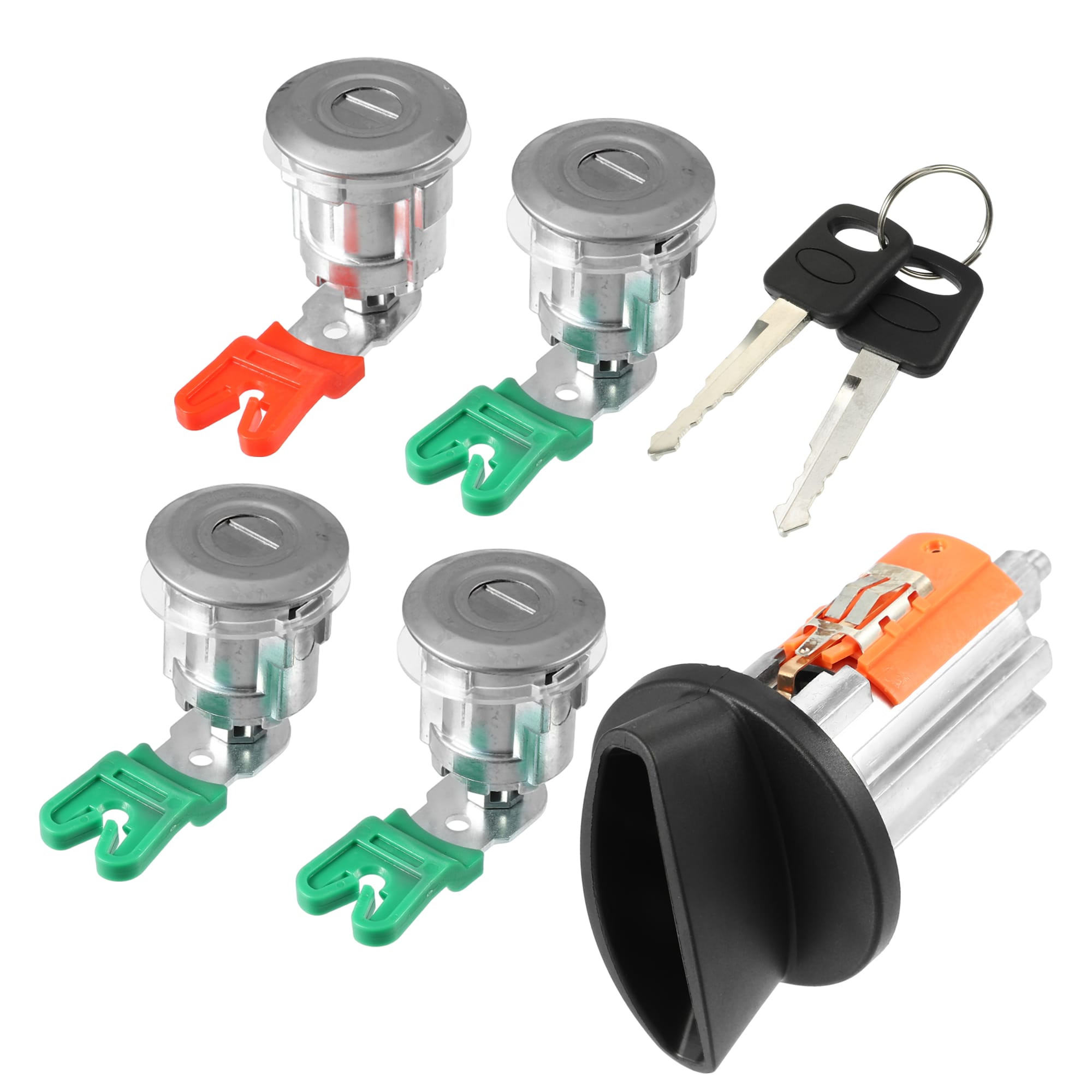 Unique Bargains Ignition Switch Lock for Ford Econoline E150 Van 1997-2018 / Inner Car Door Lock Cylinder Tumbler with Keys / Durable / 1 Set