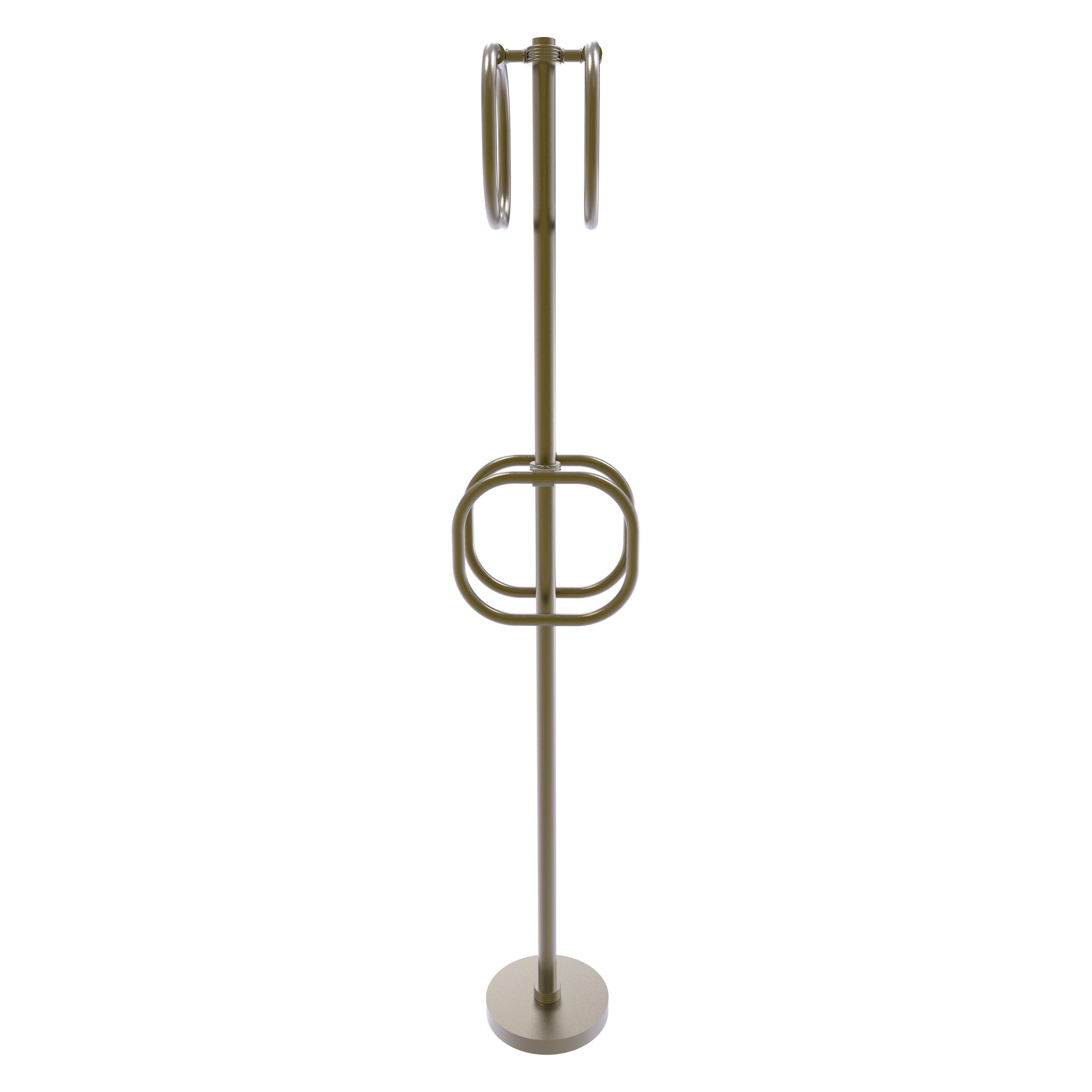Allied Brass TS-40G-ABR Antique Brass Freestanding floor Single Towel Ring