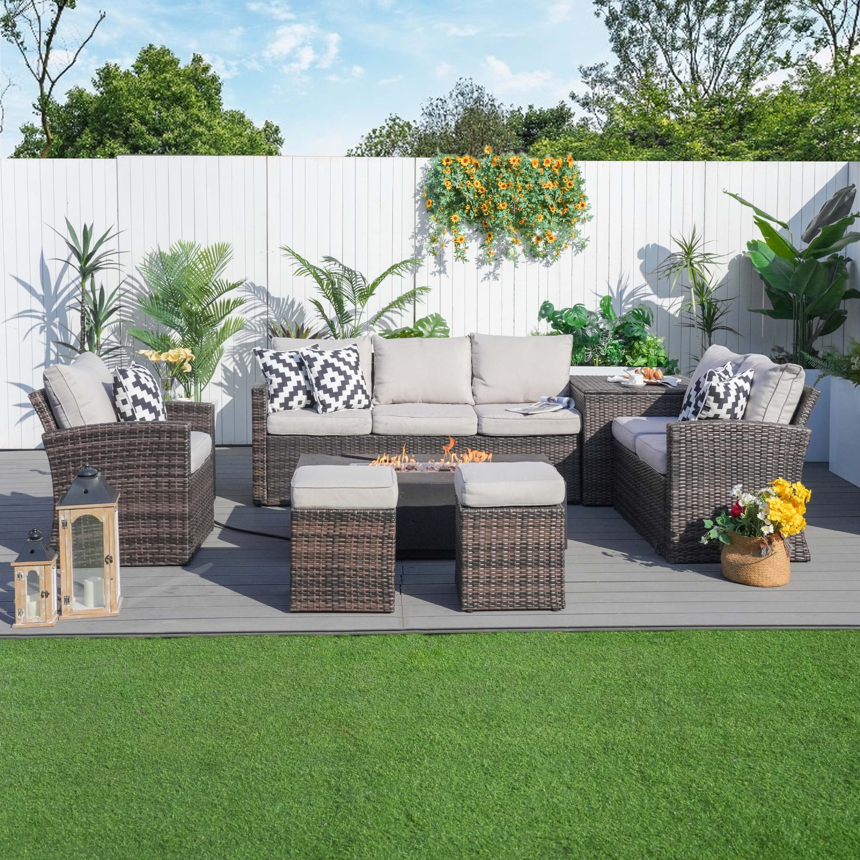 Direct Wicker DWG-1403BBR&24913BK Patio-Conversation-Sets - View #2