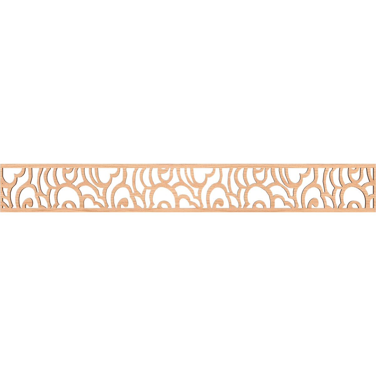 Ekena Millwork MLDB06X46SPFHI Springfield Fretwork Flat Trim 6-in x 3.86-ft Hickory Brown Unfinished 2156555 Pierced Wall Panel Moulding