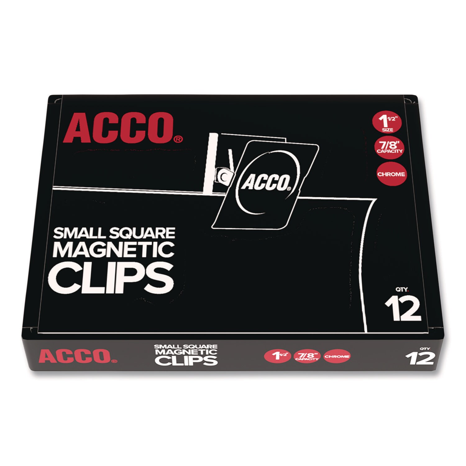 Vanguard Magnetic Clips 0.88 Jaw Capacity Silver 12 Pack in the Clips ...
