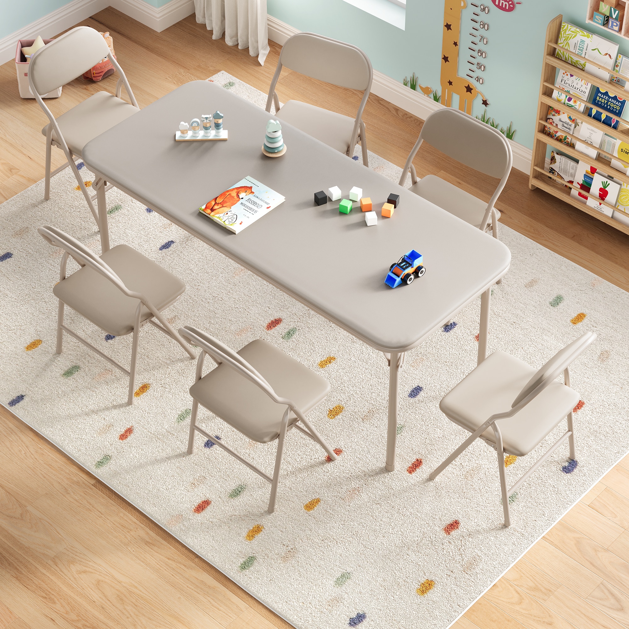 Garvee 7-Piece Folding Card Table and Chairs Set Portable Foldable