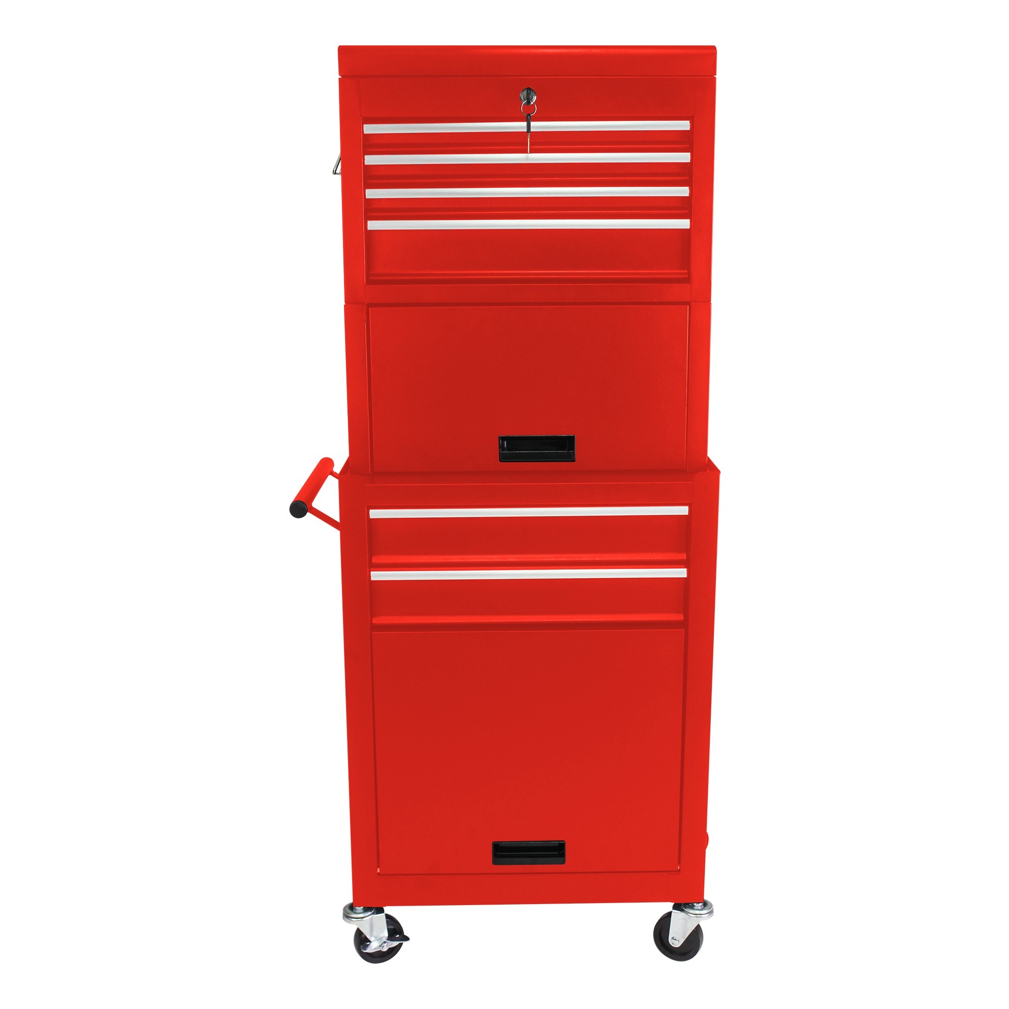 Dimakai 6-Drawer Rolling Tool Cabinet with Wheels Lockable 2-in-1 Detachable Tool Box for Garage Workshop