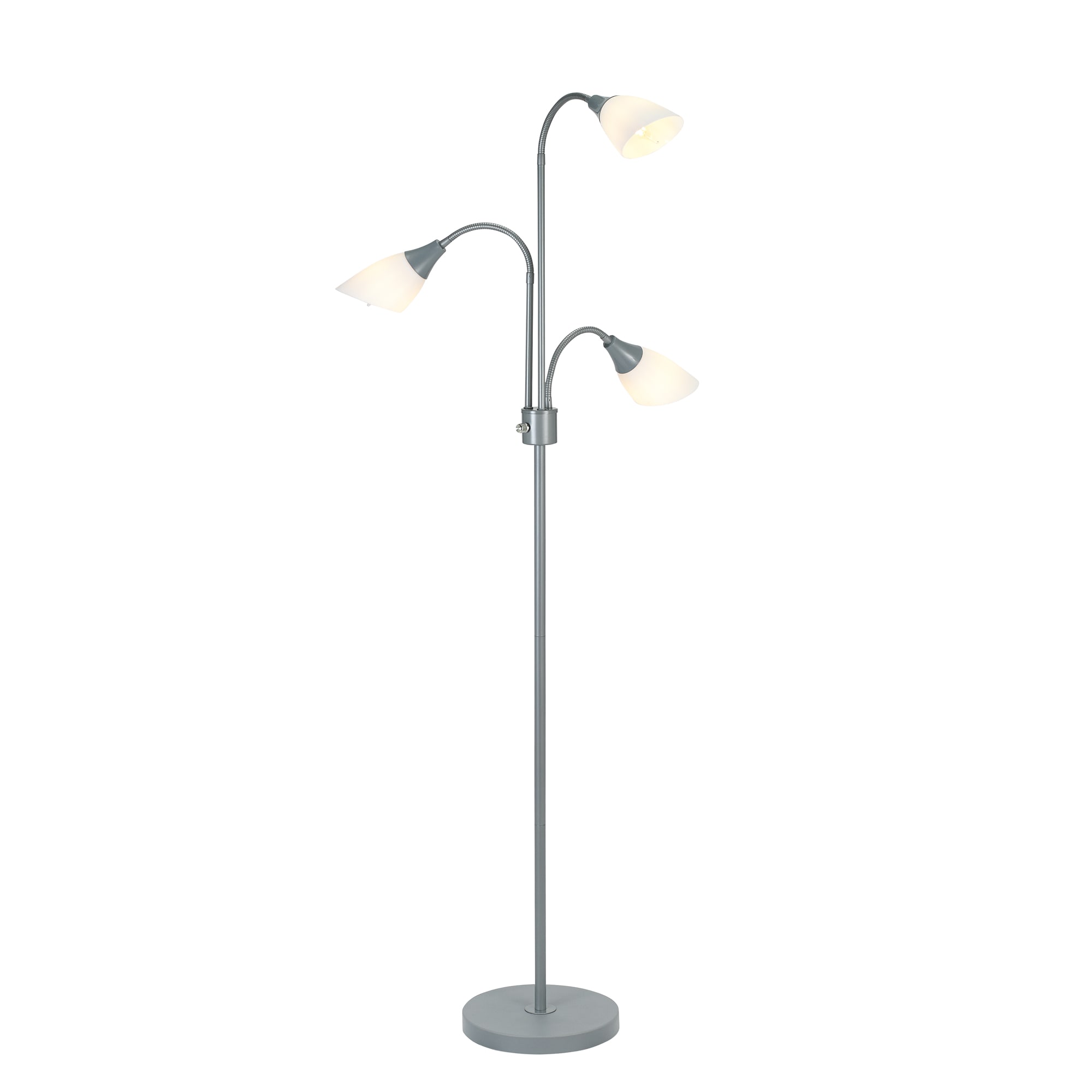 Catalina 70.25-in Silver Painted Multi-head Floor Lamp in the Floor