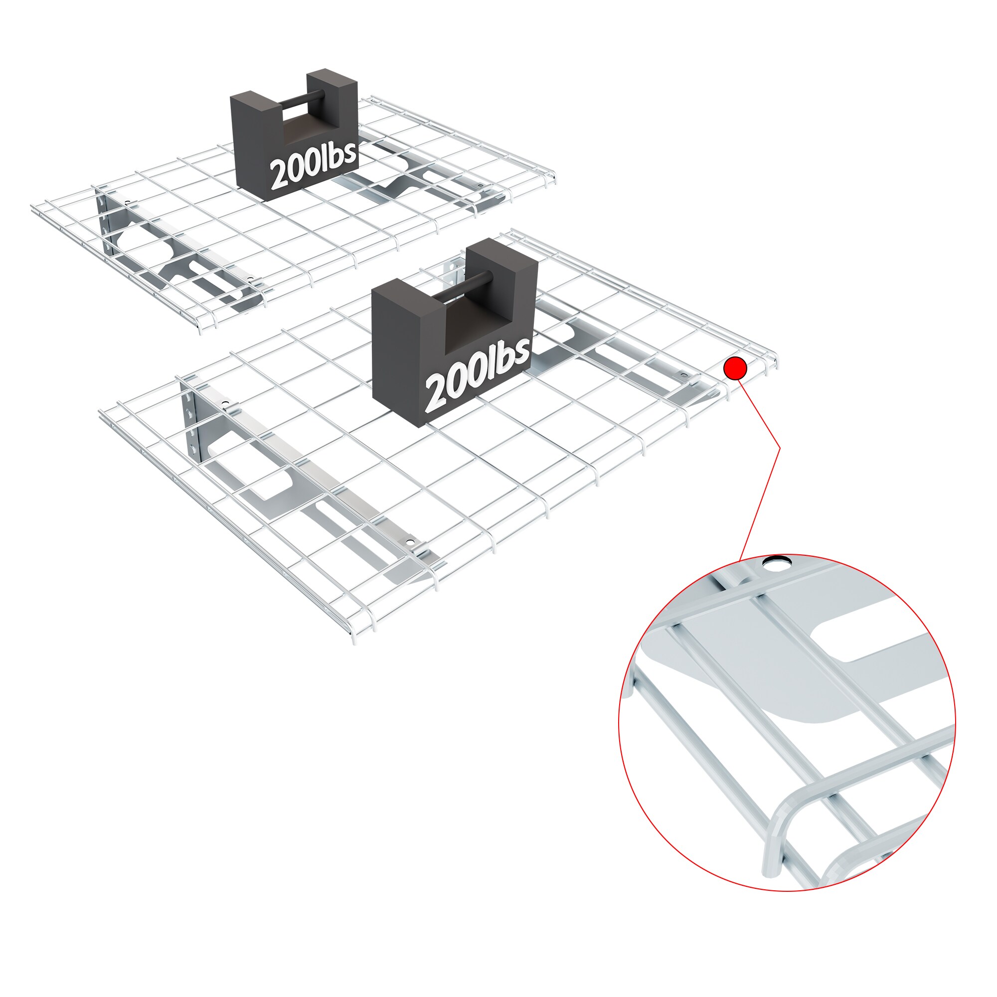 Shuntong SH-2X3-WH-02 Wall-Mounted-Shelving - View #2