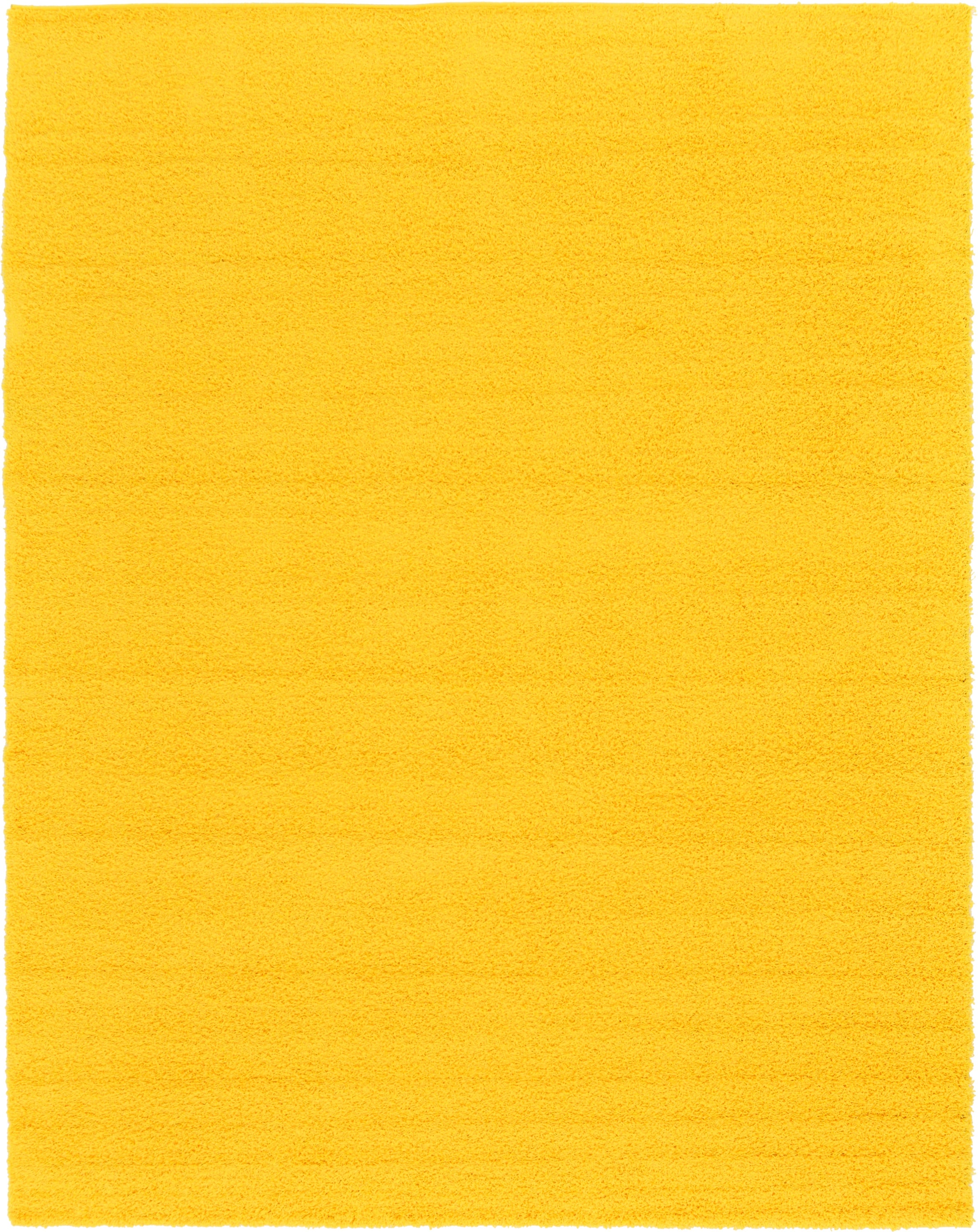 Tuscan Sun Yellow Easy-Care Rectangular Shag Rug 10'x13'