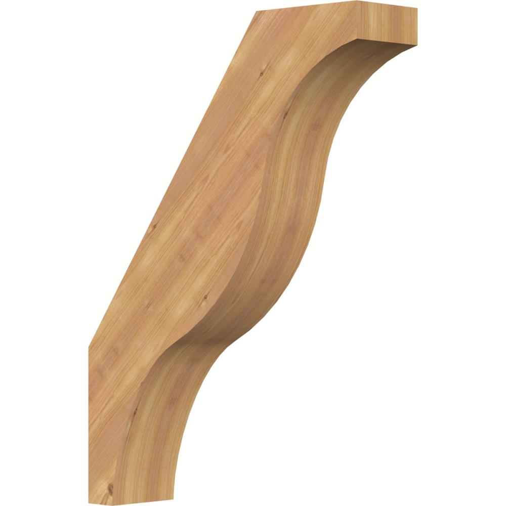 Ekena Millwork BRC06X22X30FST00SWR 5-1/2-in x 22-in x 30-in Western Red Cedar Unfinished Wood Funston Smooth Knee Brace