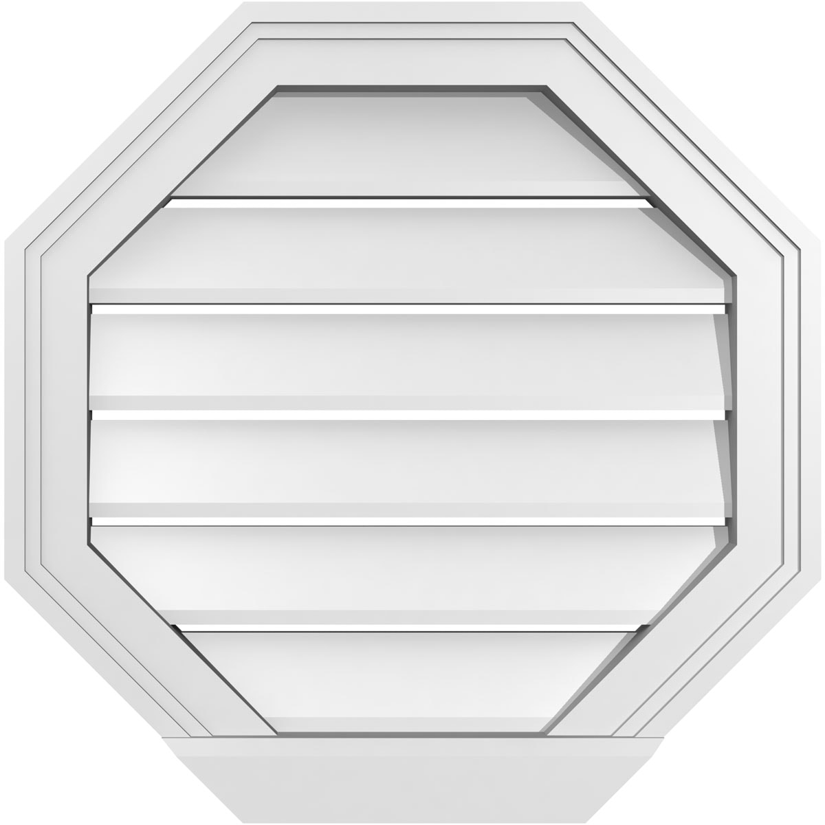 Ekena Millwork GVPOC20X2003SF 20-Inches x 20-Inches Off-white Octagon PVC Gable Louver Vent