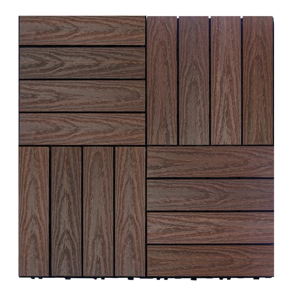 NewTechWood 12-in x 12-in 10-Pack California Redwood Prefinished ...