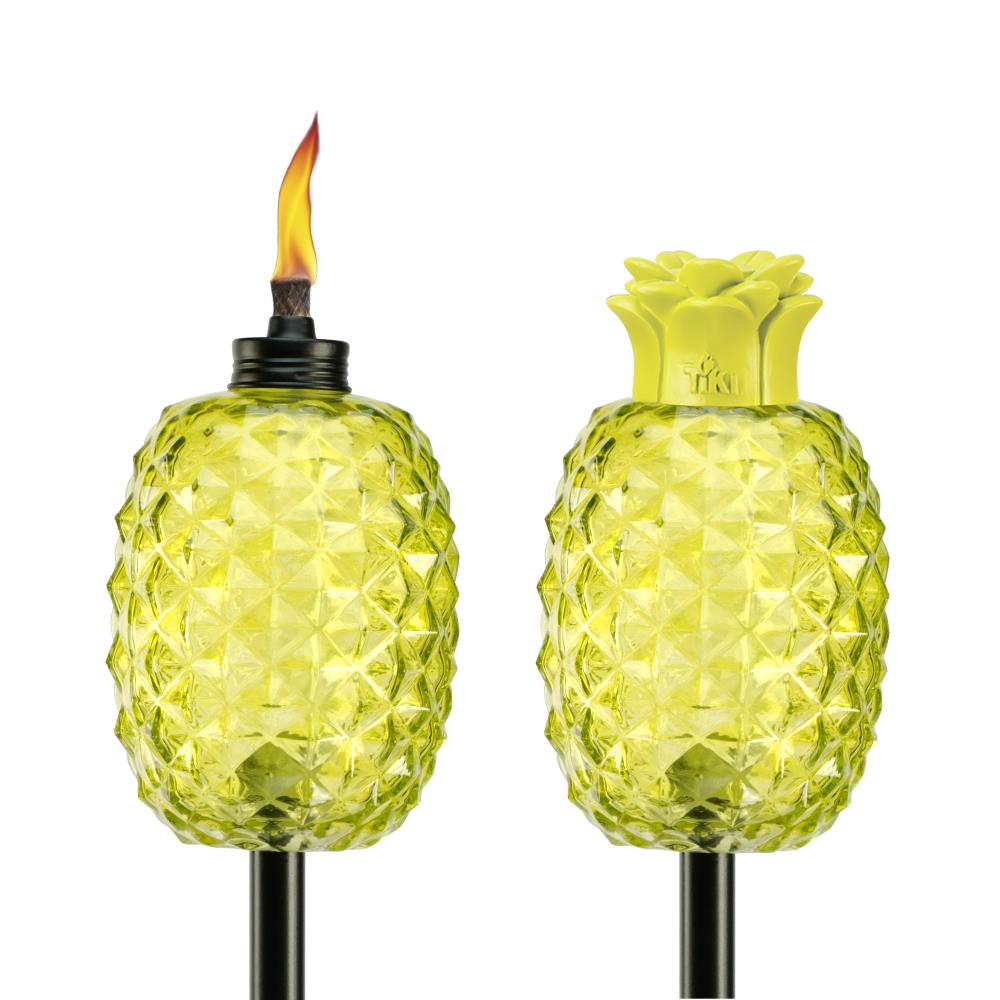 TIKI 2-Pack 65-in Green Glass Garden Torch In The Garden Torches ...