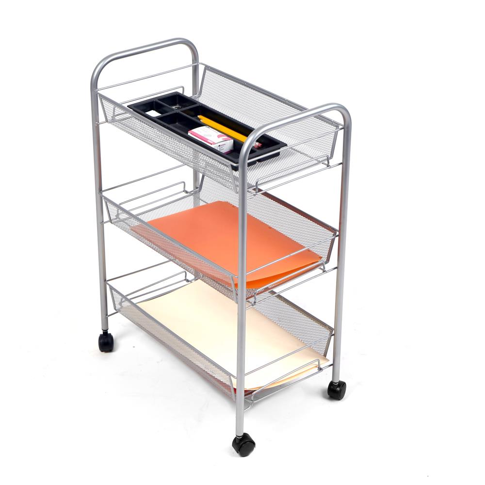 Mind Reader 3TBATHCART-SIL Office-Carts - View #2