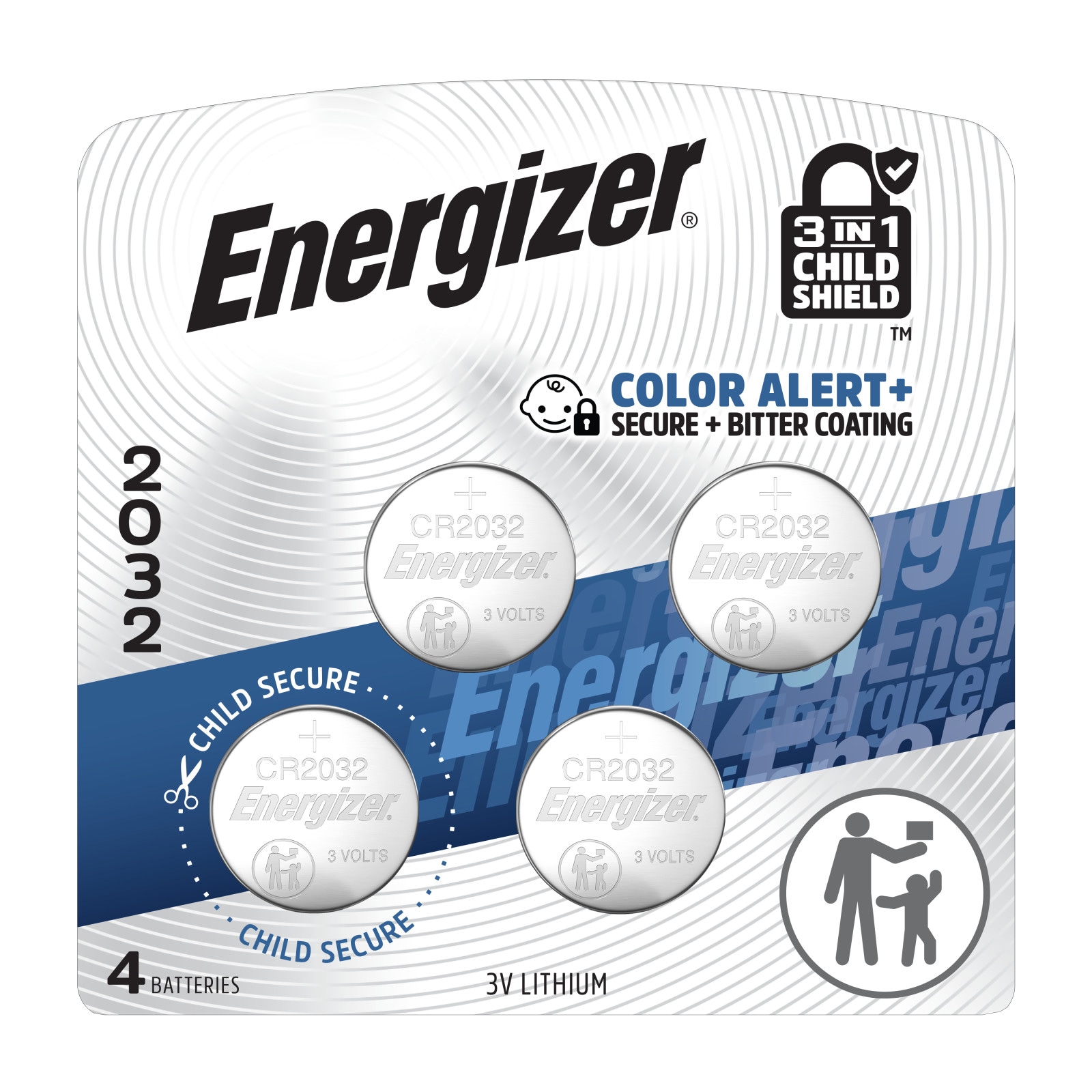 Energizer Lithium CR2032 Coin Batteries 4 -Pack #2032BP-4