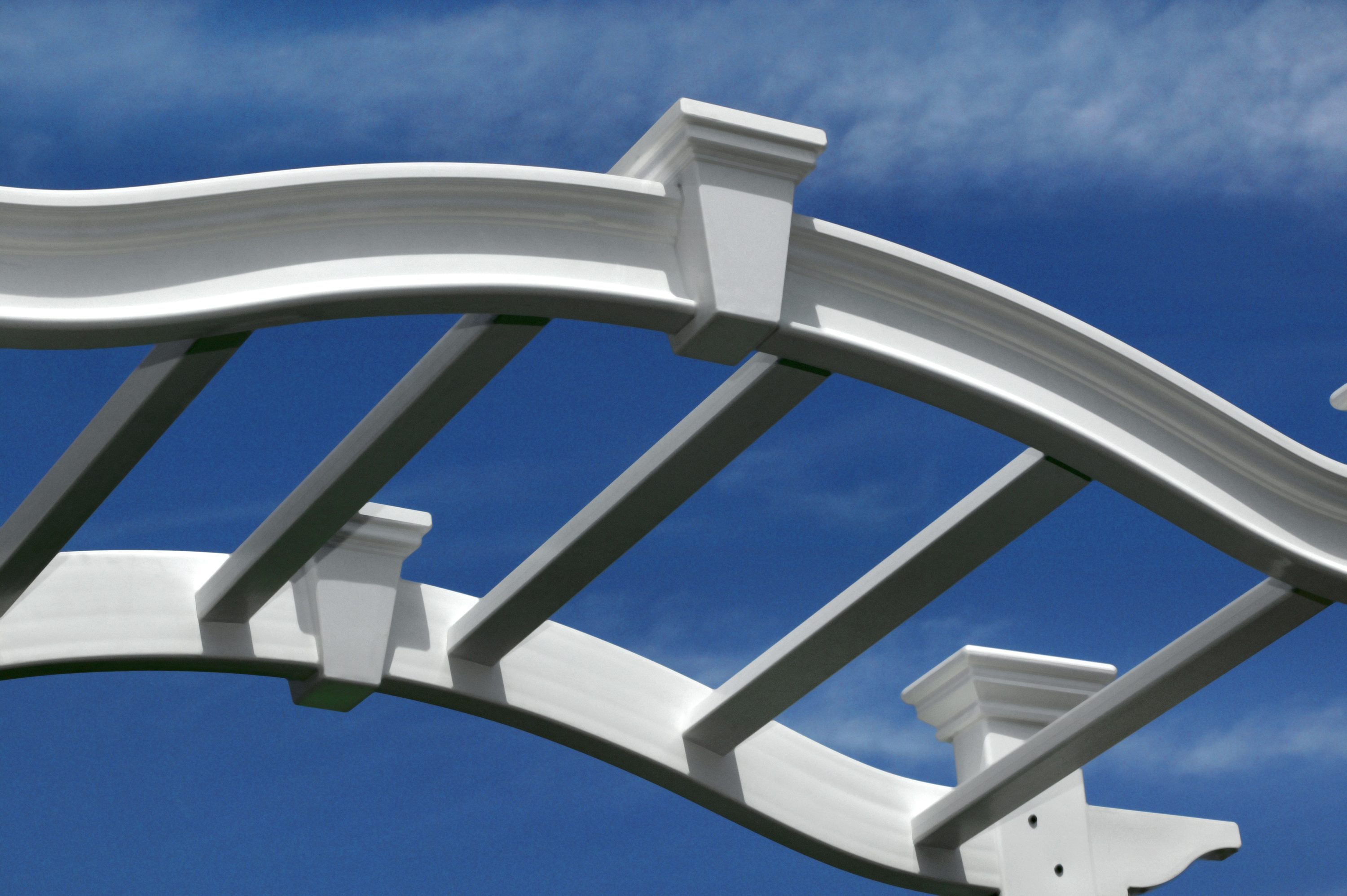 Florence White Vinyl Arched Garden Arbor