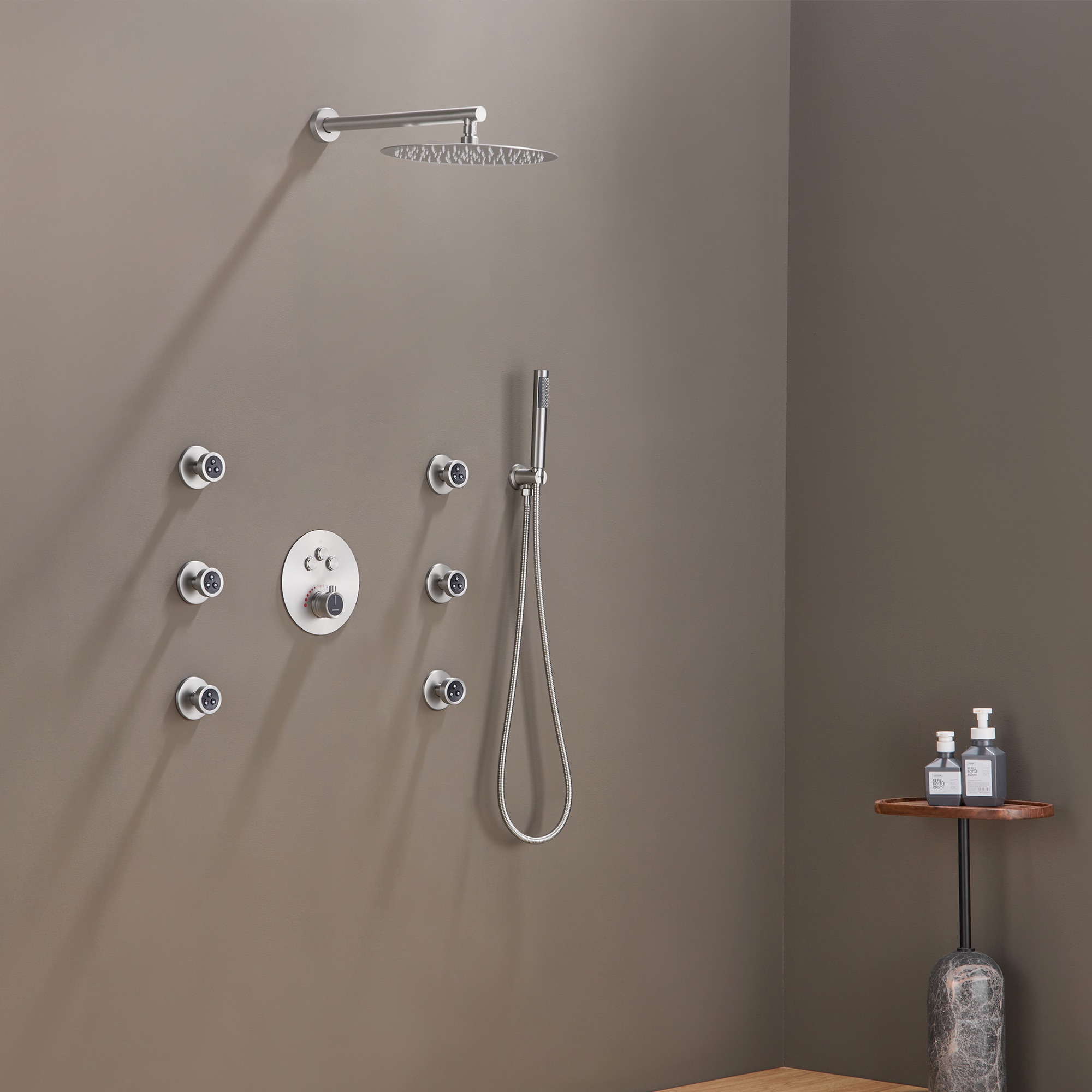 Mondawe WF-6374-12-BG Showerhead-Bar-Panels - View #3