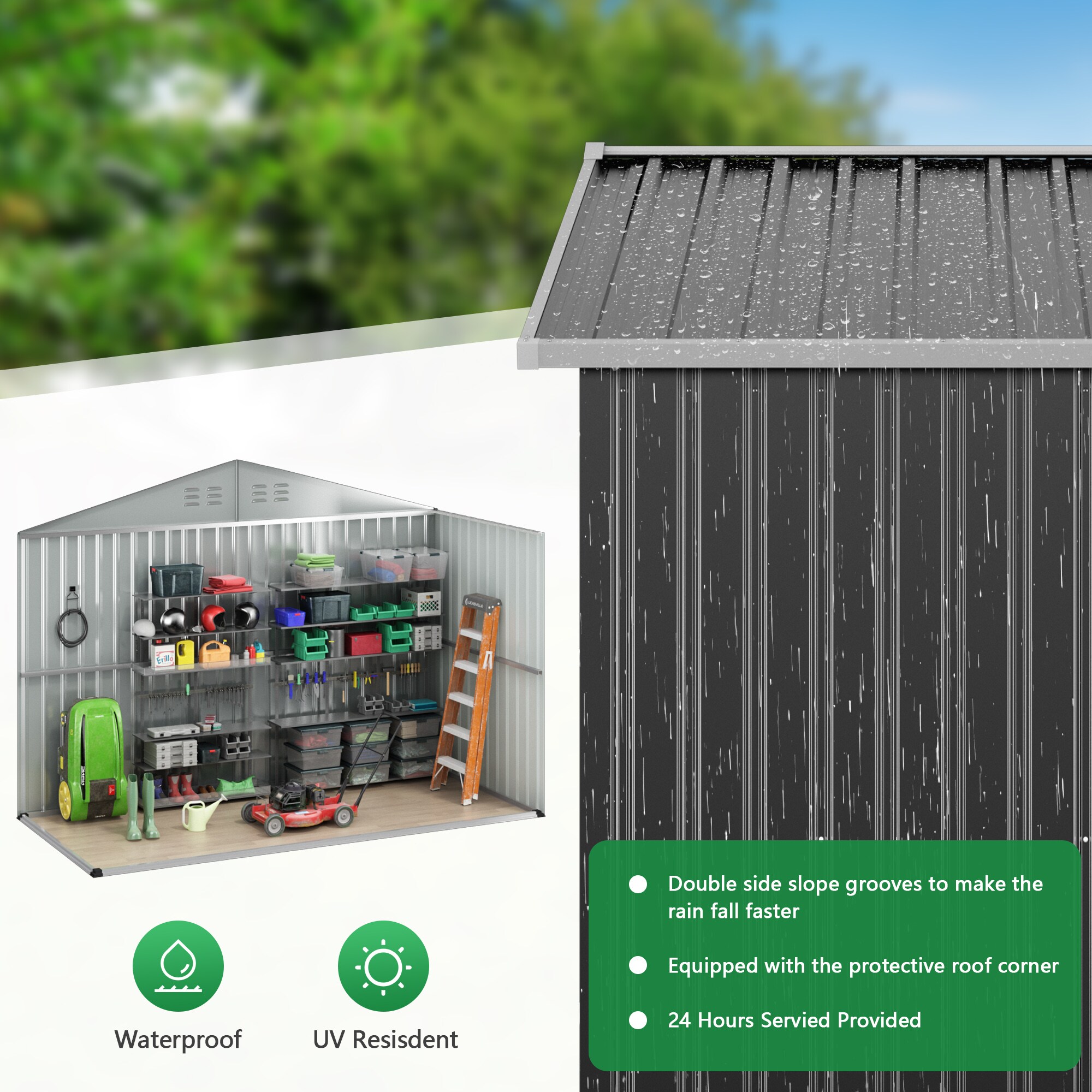 Jaxpety HG61R1312-L01 Metal-Storage-Buildings-Sheds - View #3