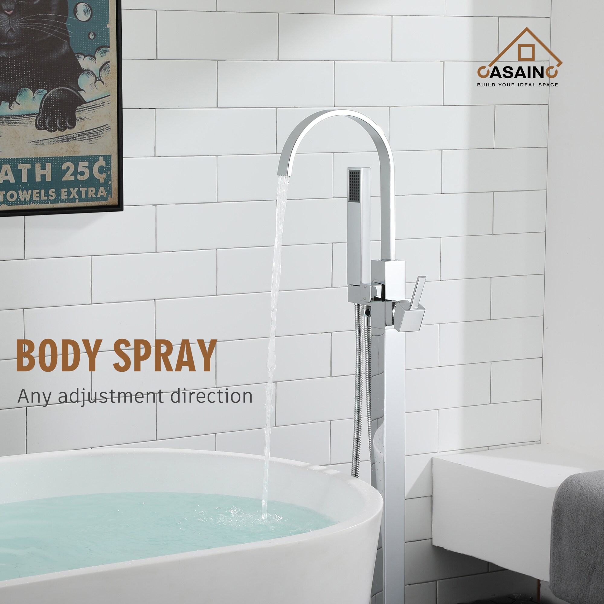 CASAINC TC15-CP Roman-Tub-Faucets - View #8