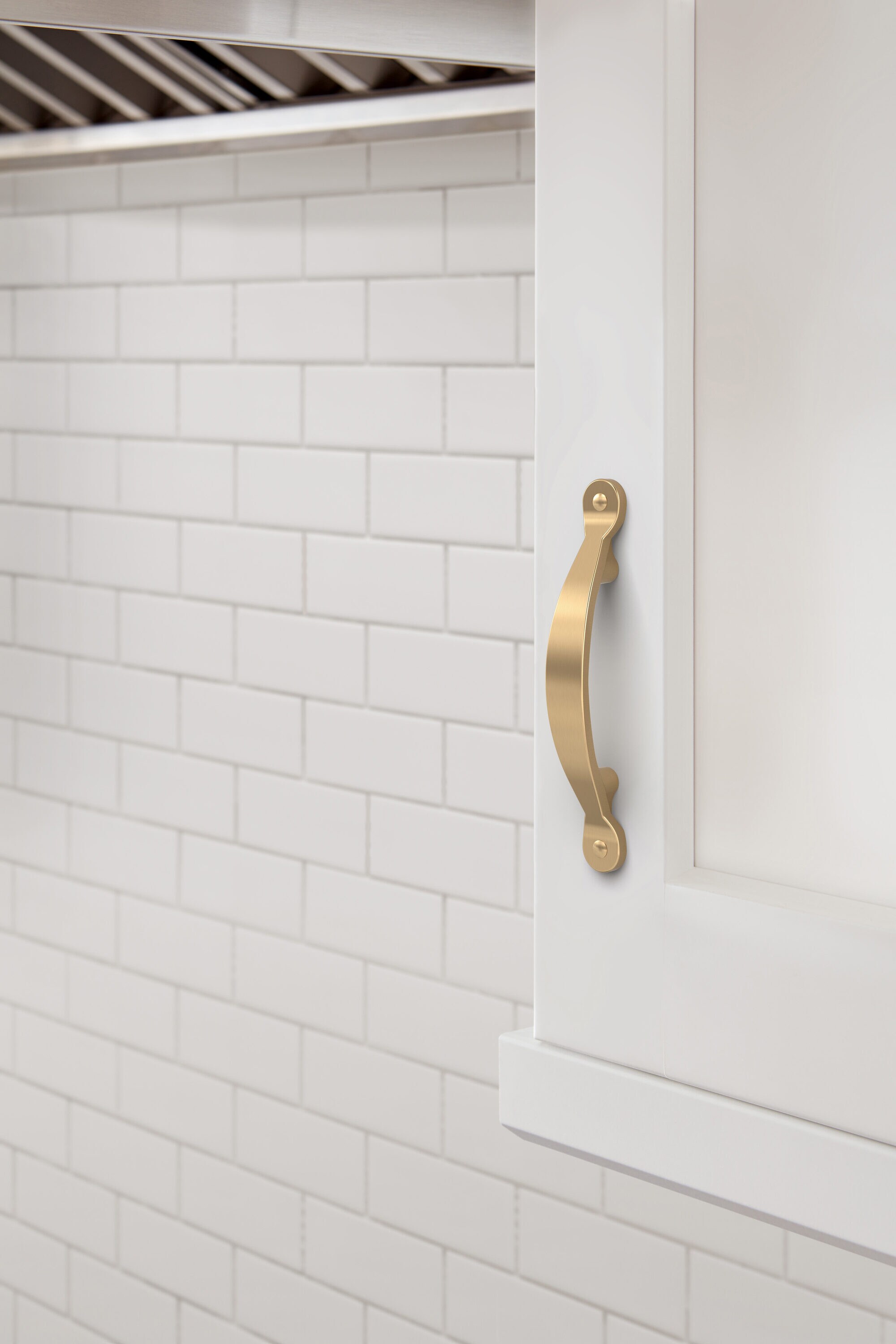 Champagne Bronze 3-inch Arch Cabinet Pull with Mounting Hardware