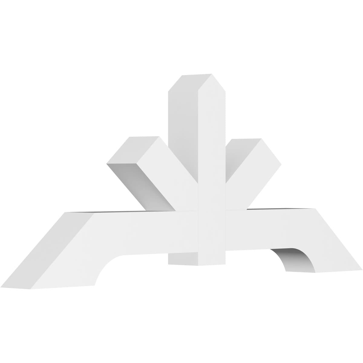 Ekena Millwork GBP072X30X0606VAN00 Vanguard White PVC Gable bracket