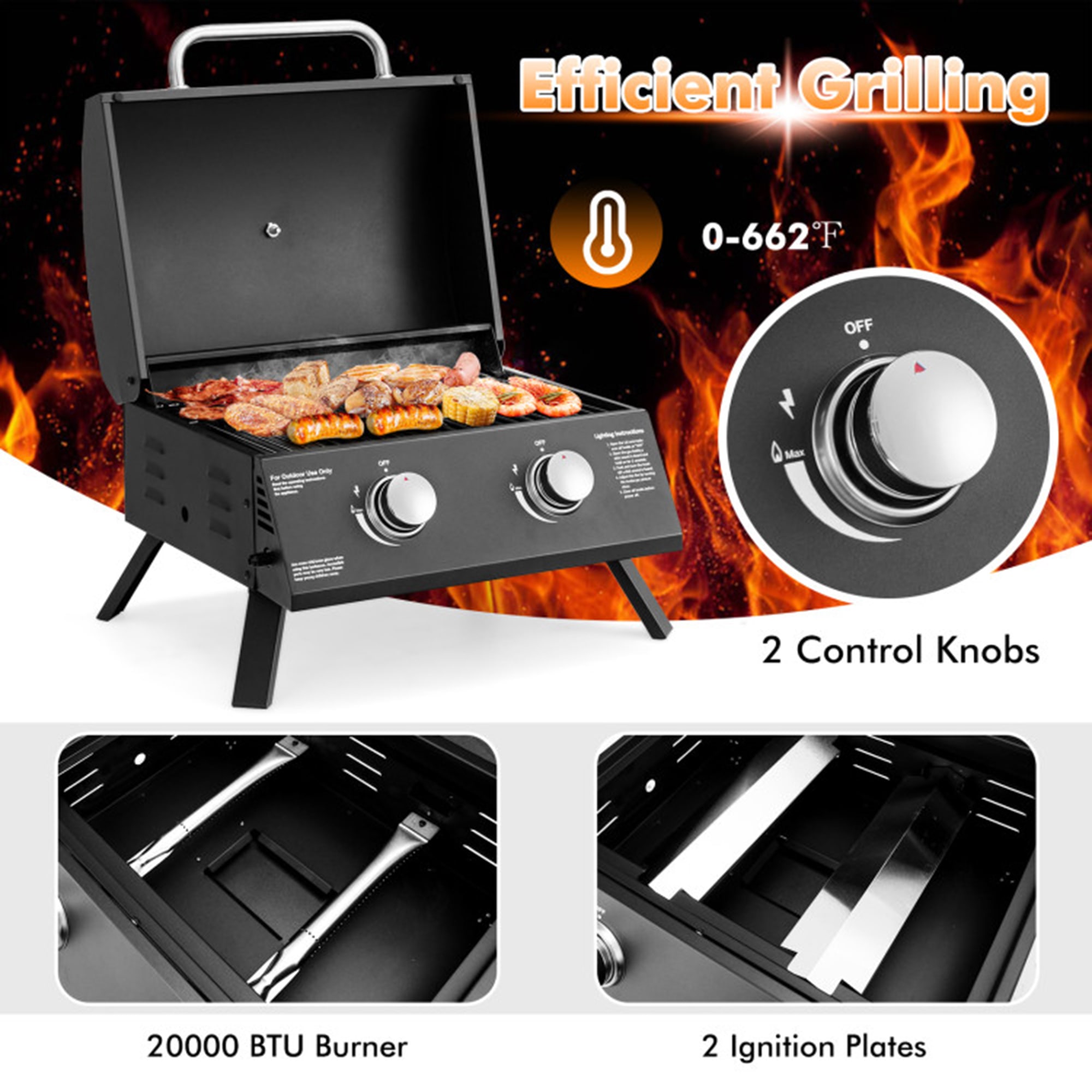 Mondawe MO438BK Gas-Grill - View #3