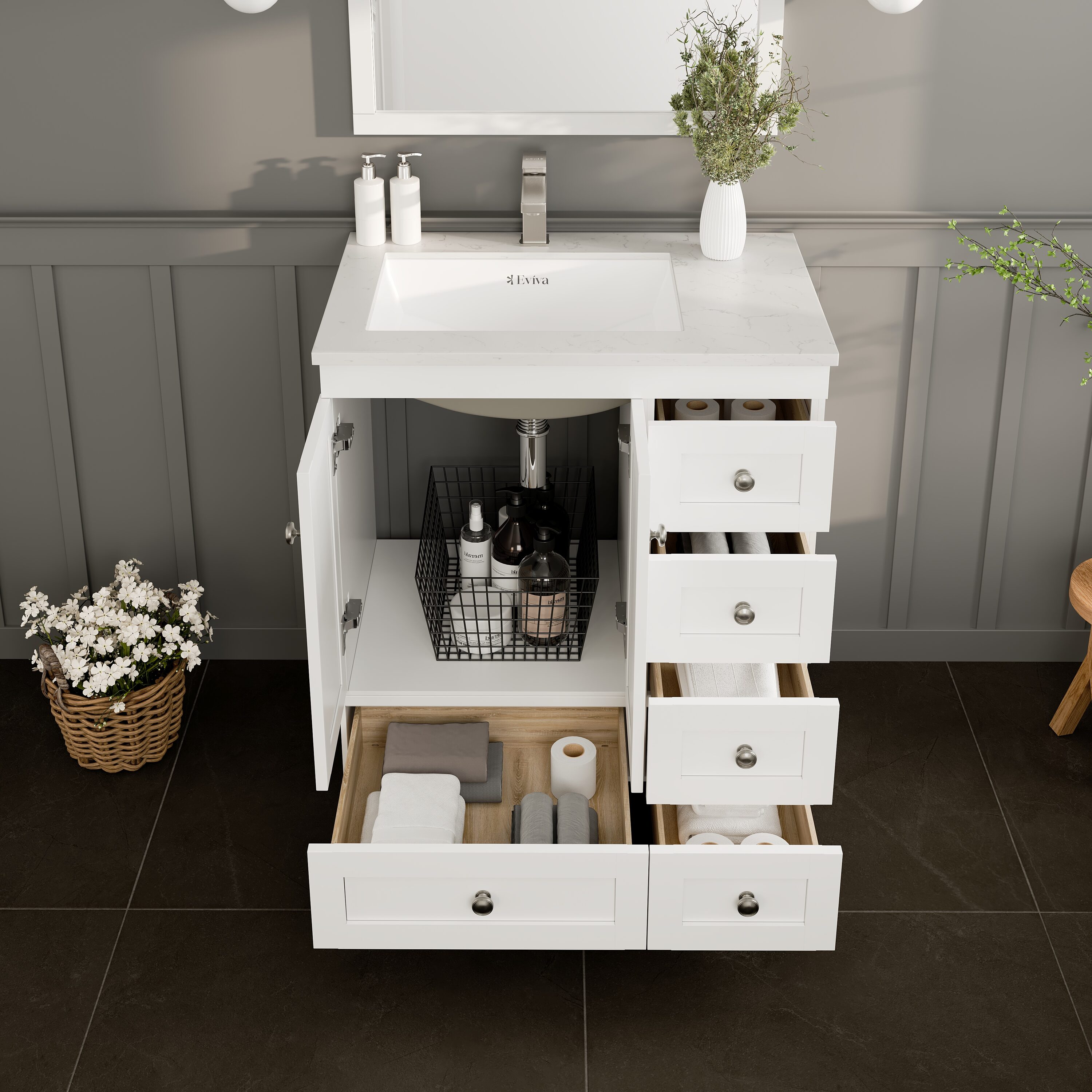 Eviva EVVN30-30X18WH Bath-Vanity-Combo - View #3