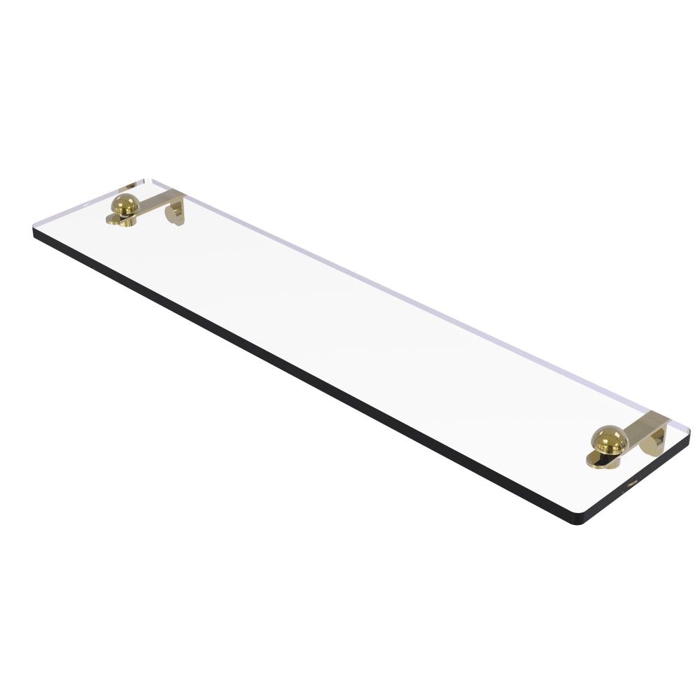 Allied Brass RC-1/22-UNL Unlacquered Brass Wall mount Bathroom Shelf ( 22-in x 2-in x 5-in )