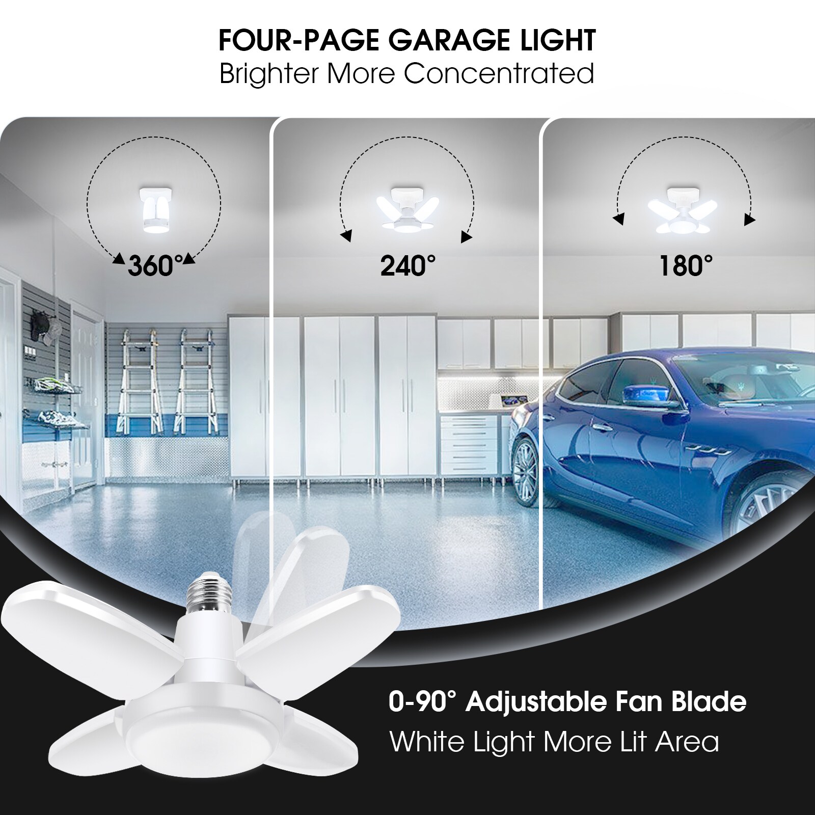 Lowes deformable led on sale garage lights