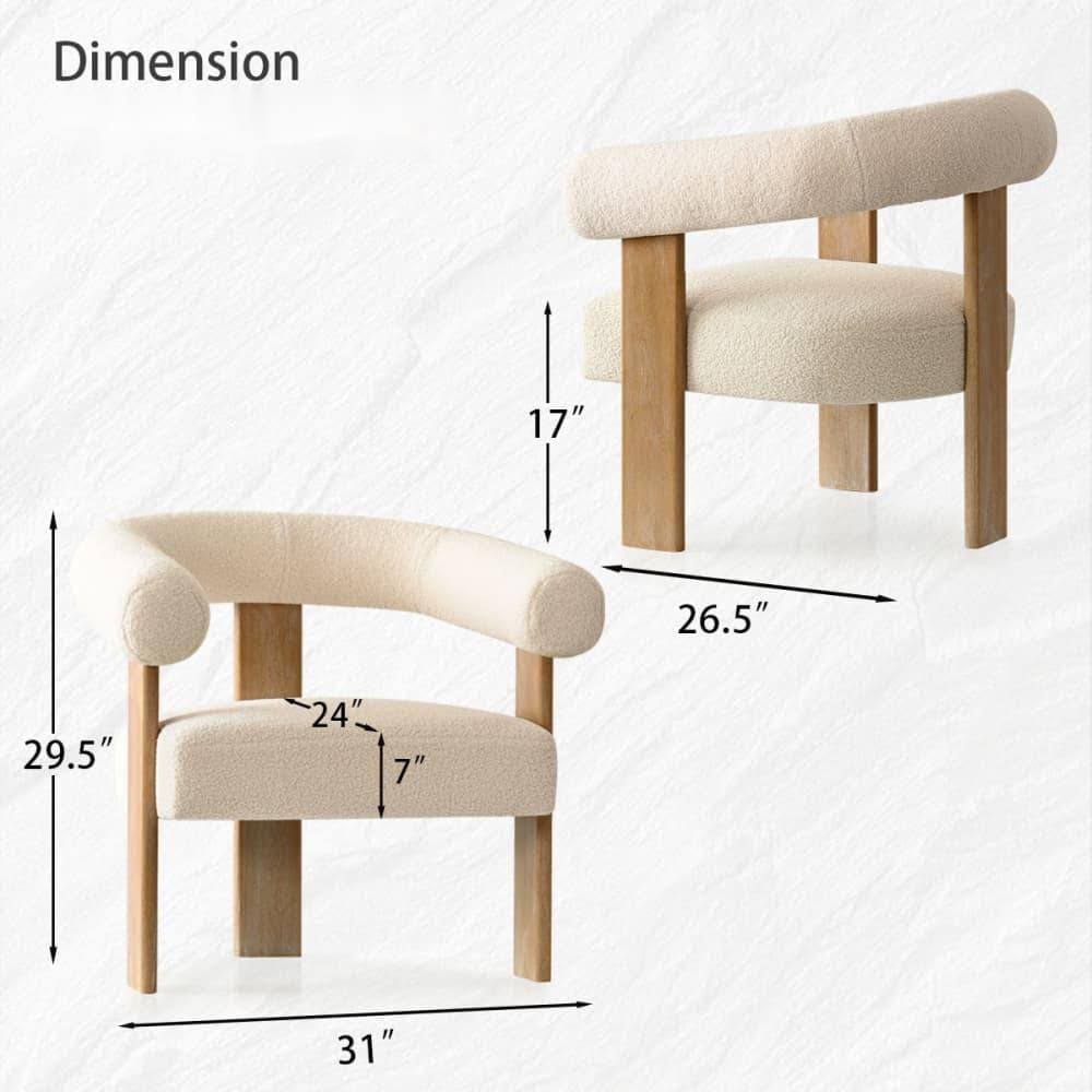 Maison Boucle MAYE-ACCENT-BEIGE-2 chairs - View #3