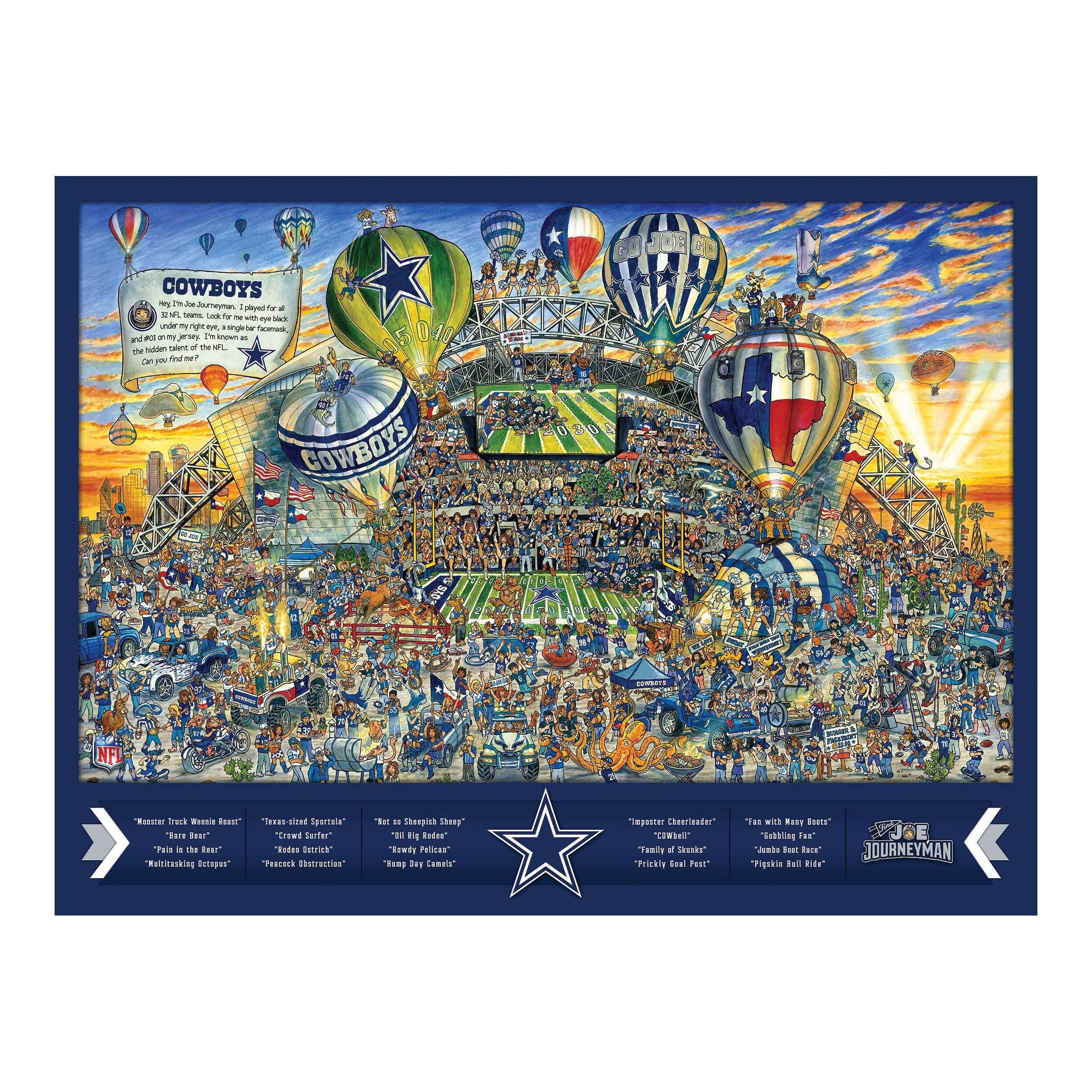 Detroit Lions 500-Piece Joe Journeyman Puzzle