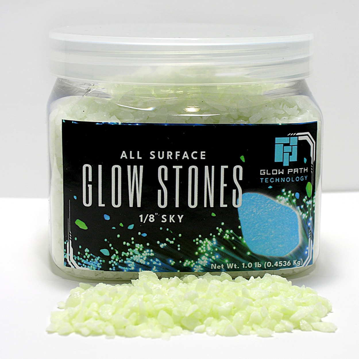 Glow Path Technology Blue Landscape Glass Rock 0.5-1.5-in 1 lb. Bag ...