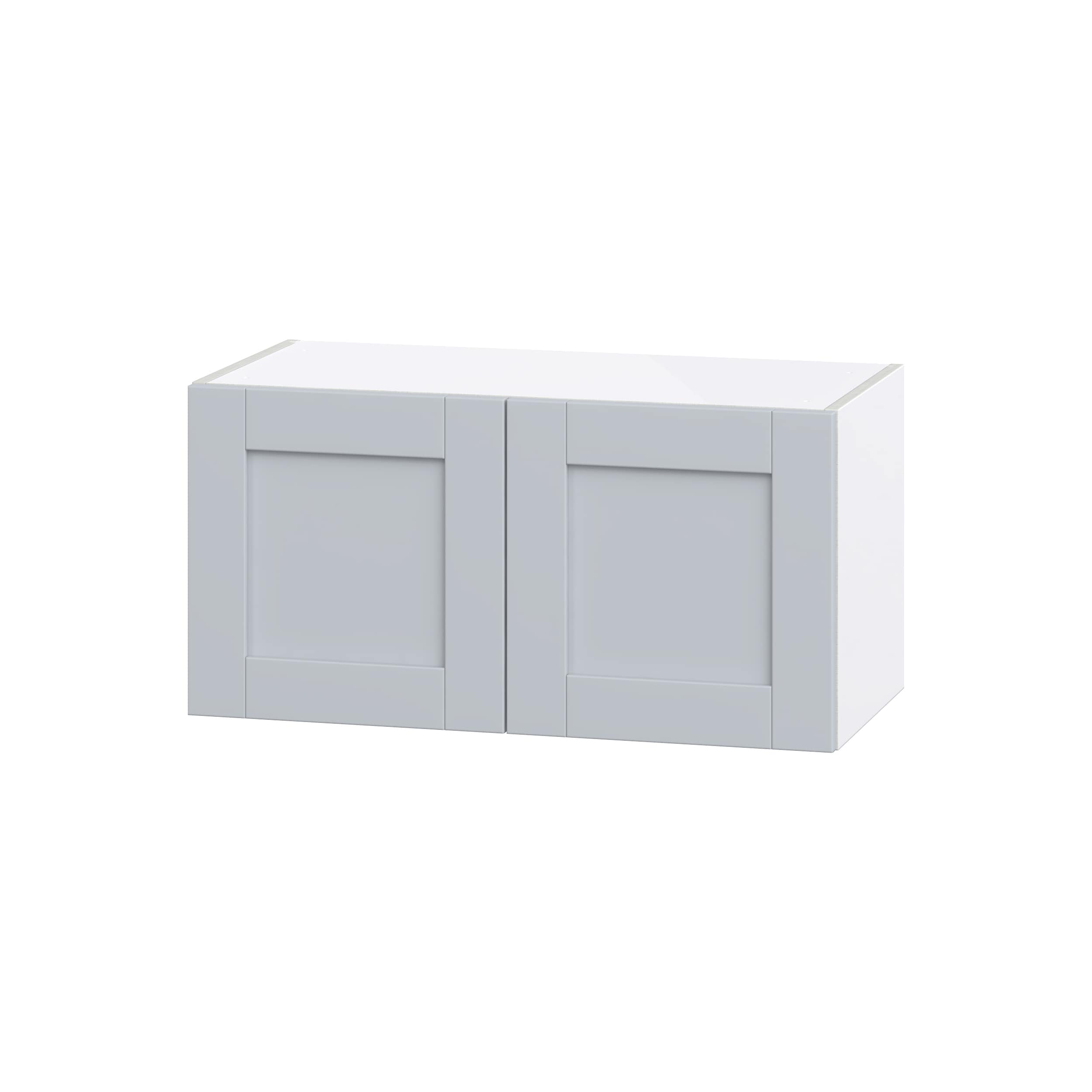 Hugo&Borg DSW3015-CH Charlesberg 30-in W x 15-in H x 14-in D Light Gray Wall Fully assembled Cabinet (Flat Panel Shaker)